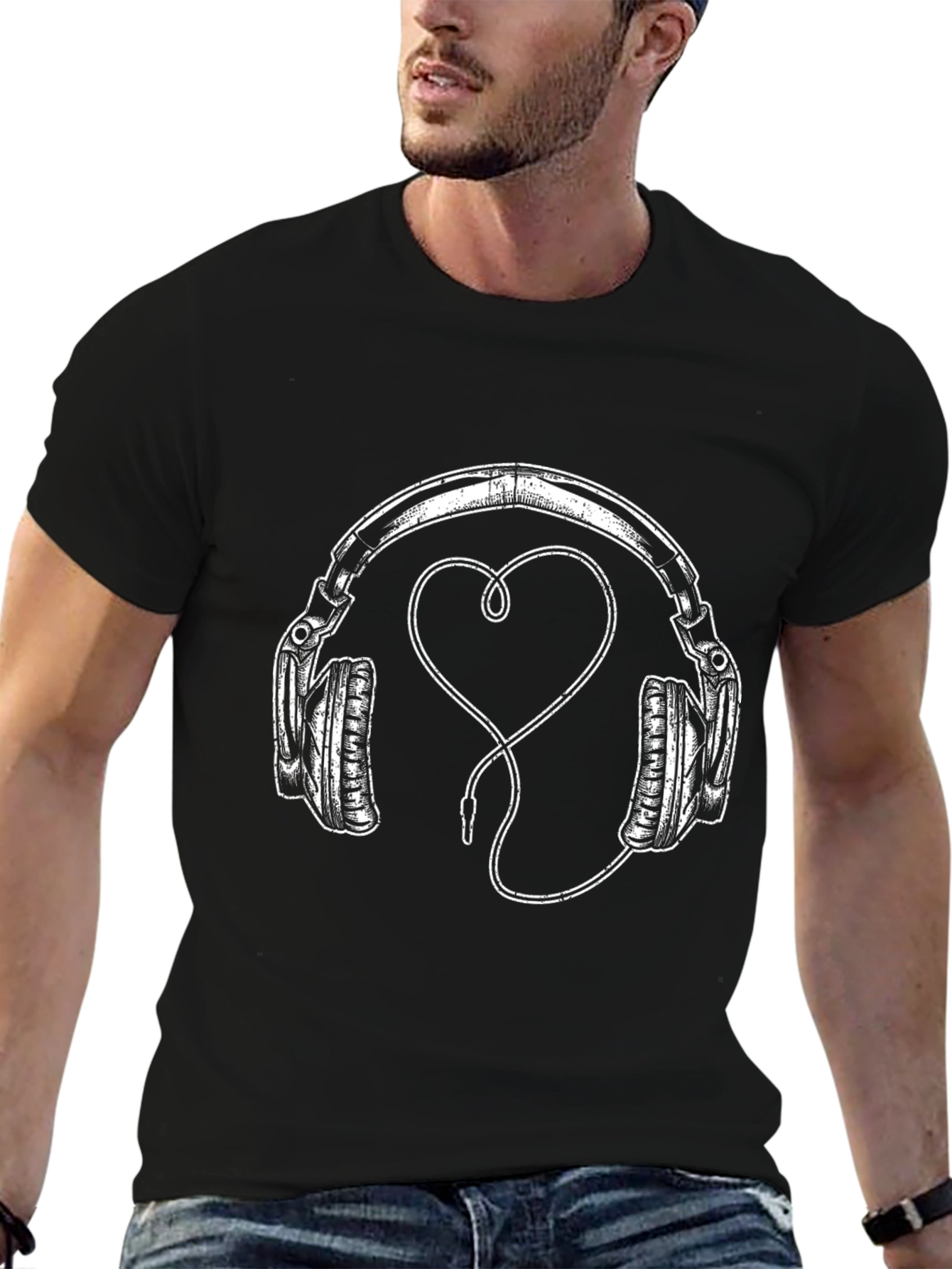 Love Music Black Tee Shirt
