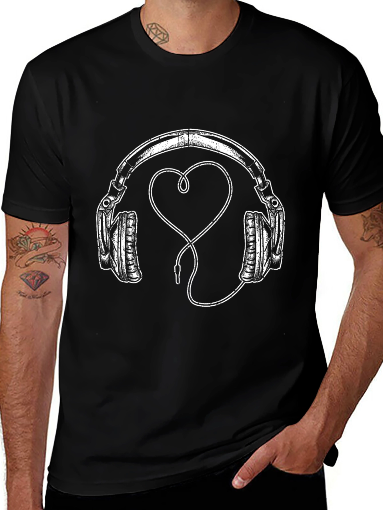 Love Music Black Tee Shirt