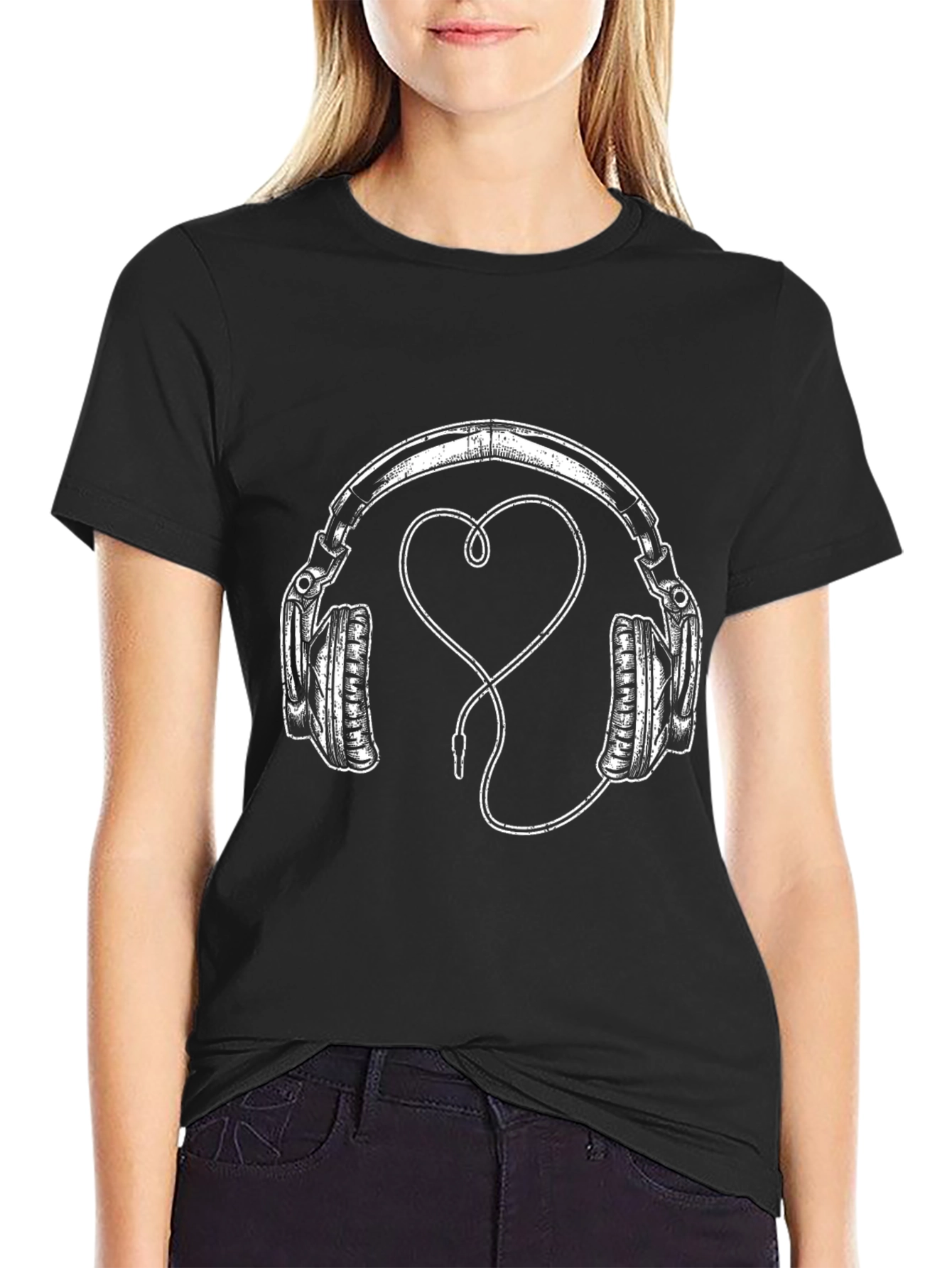 Love Music Black Tee Shirt