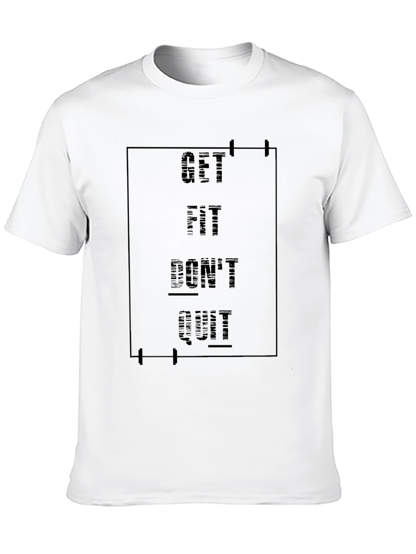 Stylish Get Fit Dont Quit Black Graphic Tee