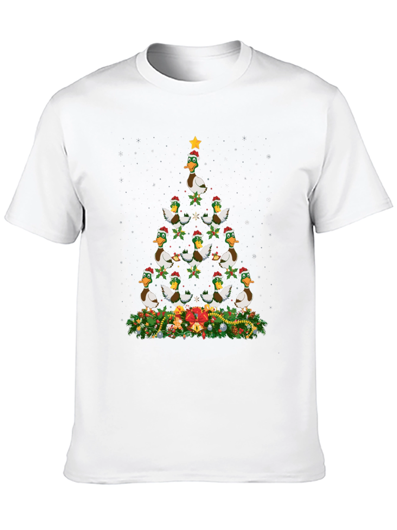 Duck Christmas Tree T-Shirt - Holiday Festive Tee