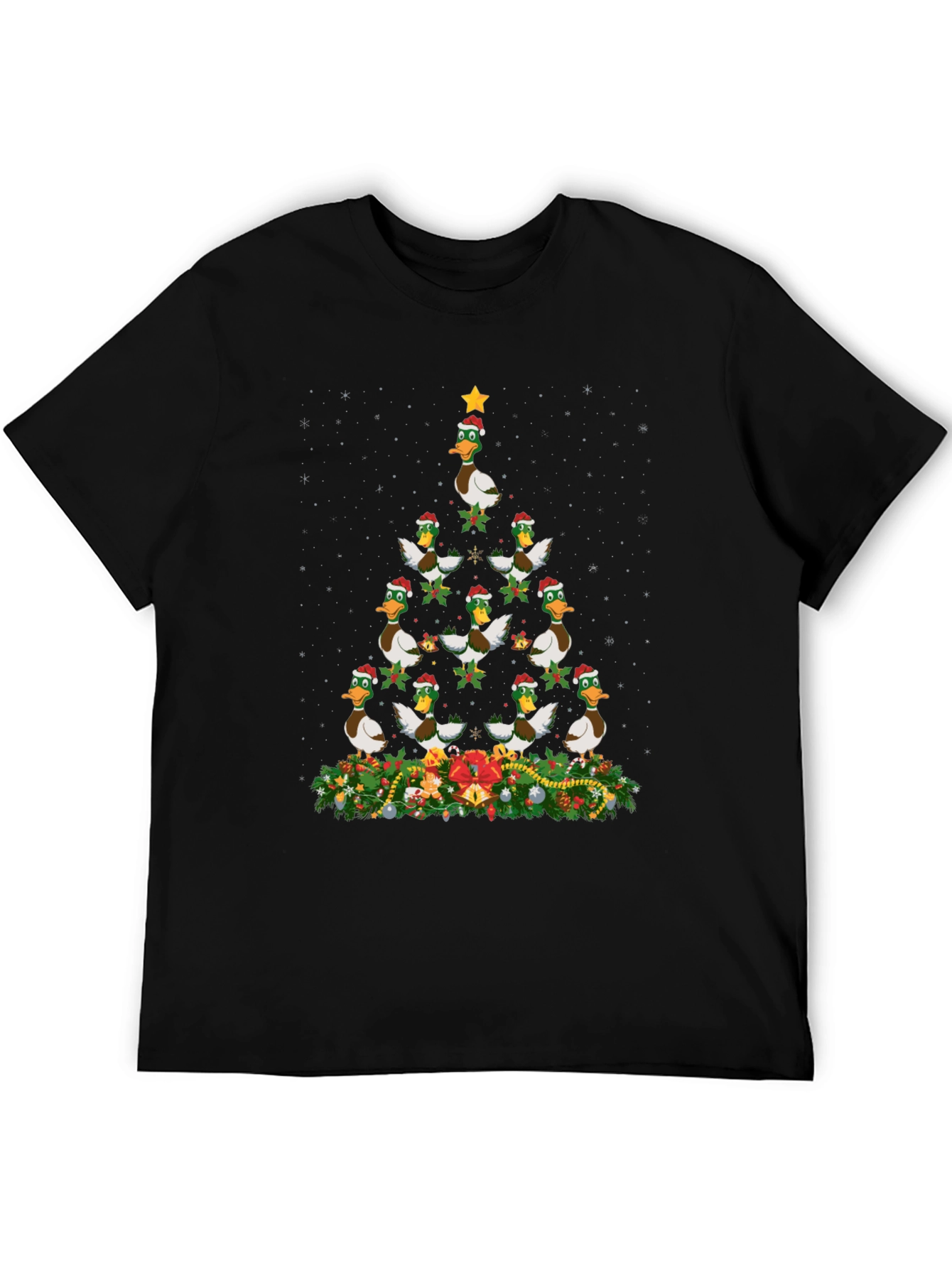 Duck Christmas Tree T-Shirt - Holiday Festive Tee