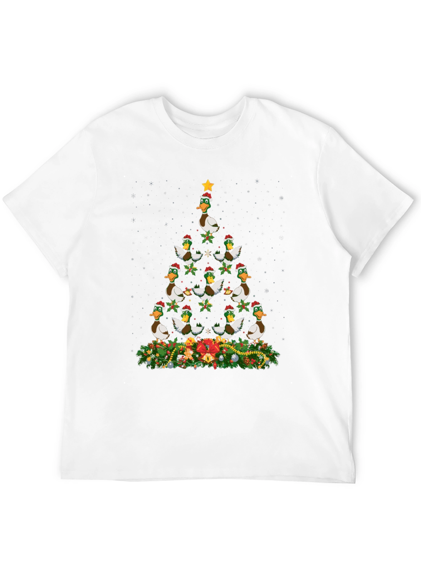 Duck Christmas Tree T-Shirt - Holiday Festive Tee