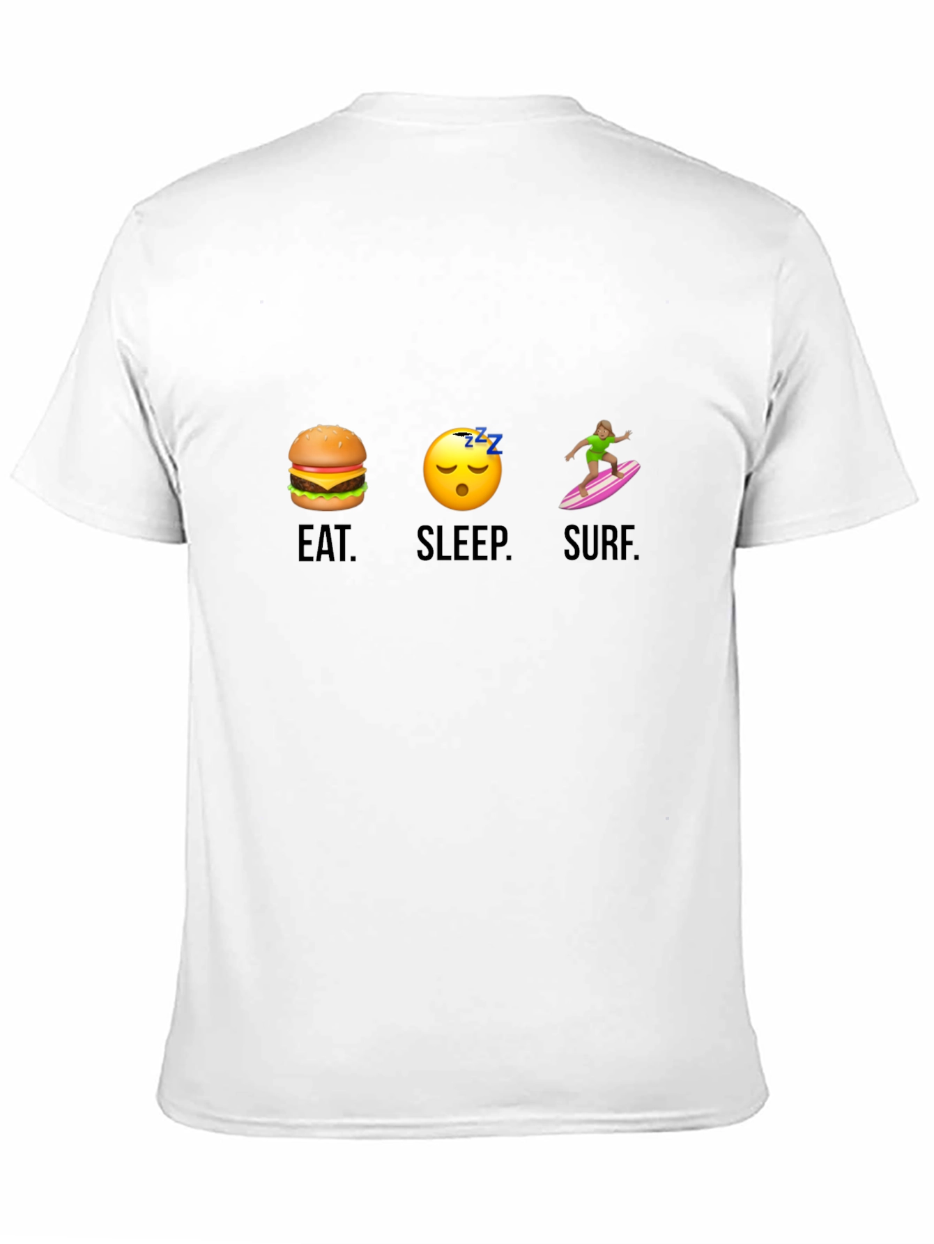 Eat Sleep Surf Graphic Tee - Black Cotton T-Shirt
