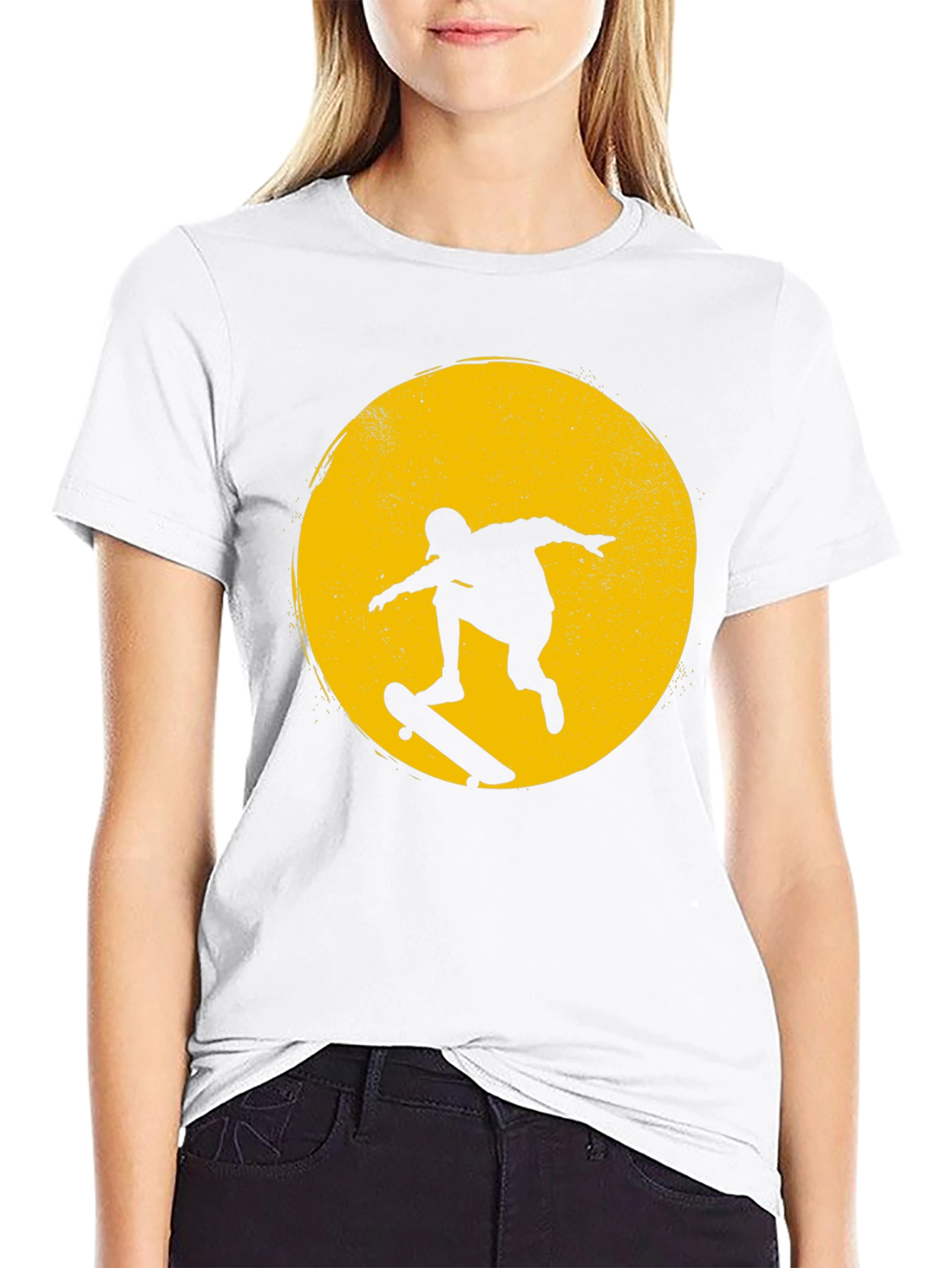 Skater Silhouette Graphic Tee - Mens Black T-Shirt
