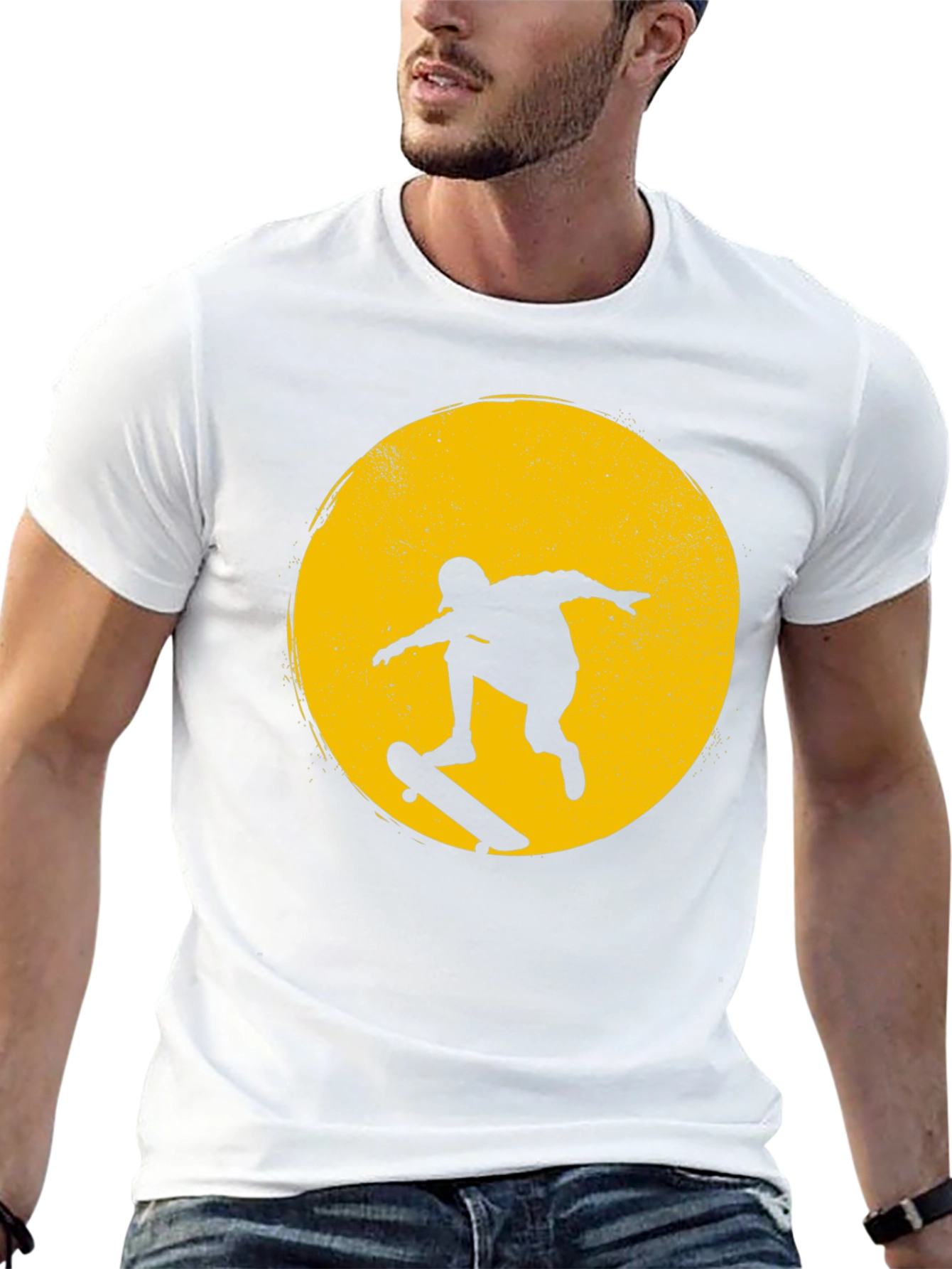 Skater Silhouette Graphic Tee - Mens Black T-Shirt