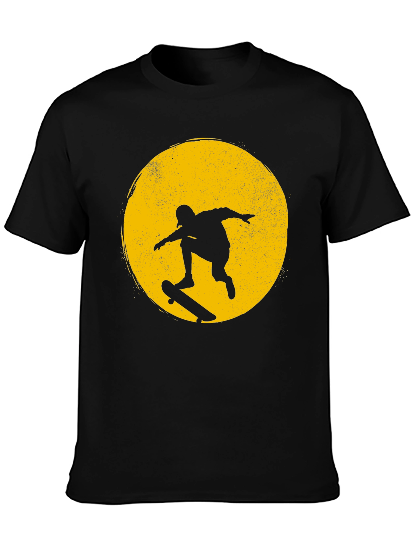 Skater Silhouette Graphic Tee - Mens Black T-Shirt