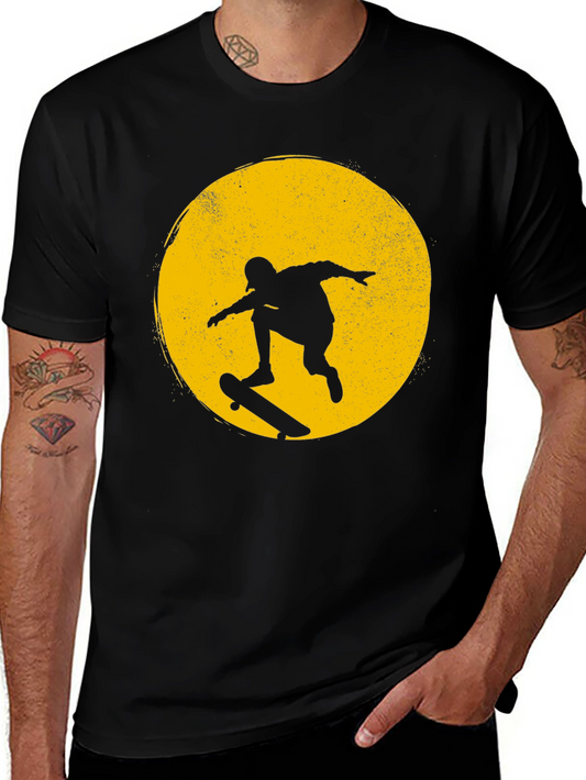 Skater Silhouette Graphic Tee - Mens Black T-Shirt