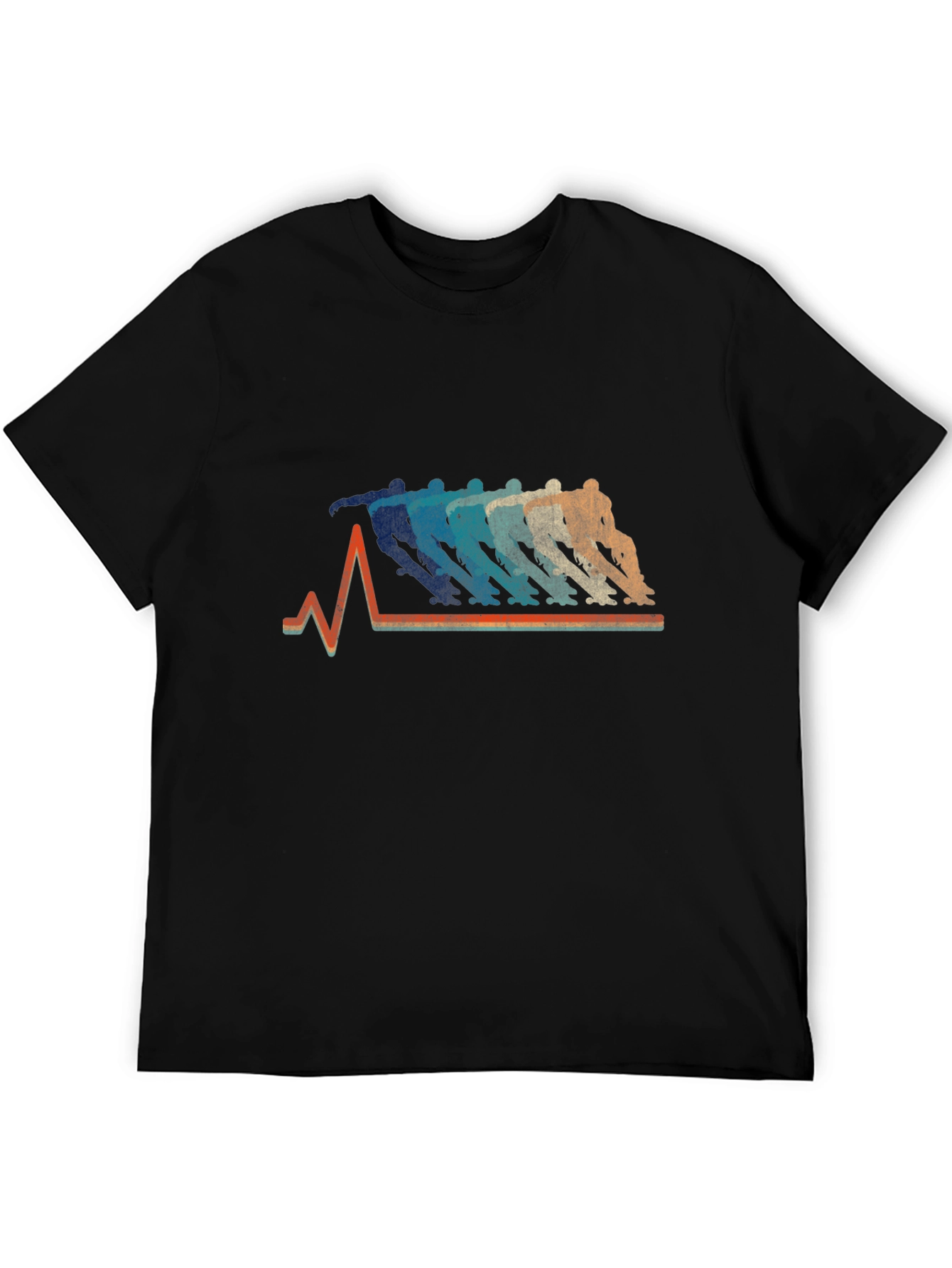 Skateboard Heartbeat Graphic T-Shirt