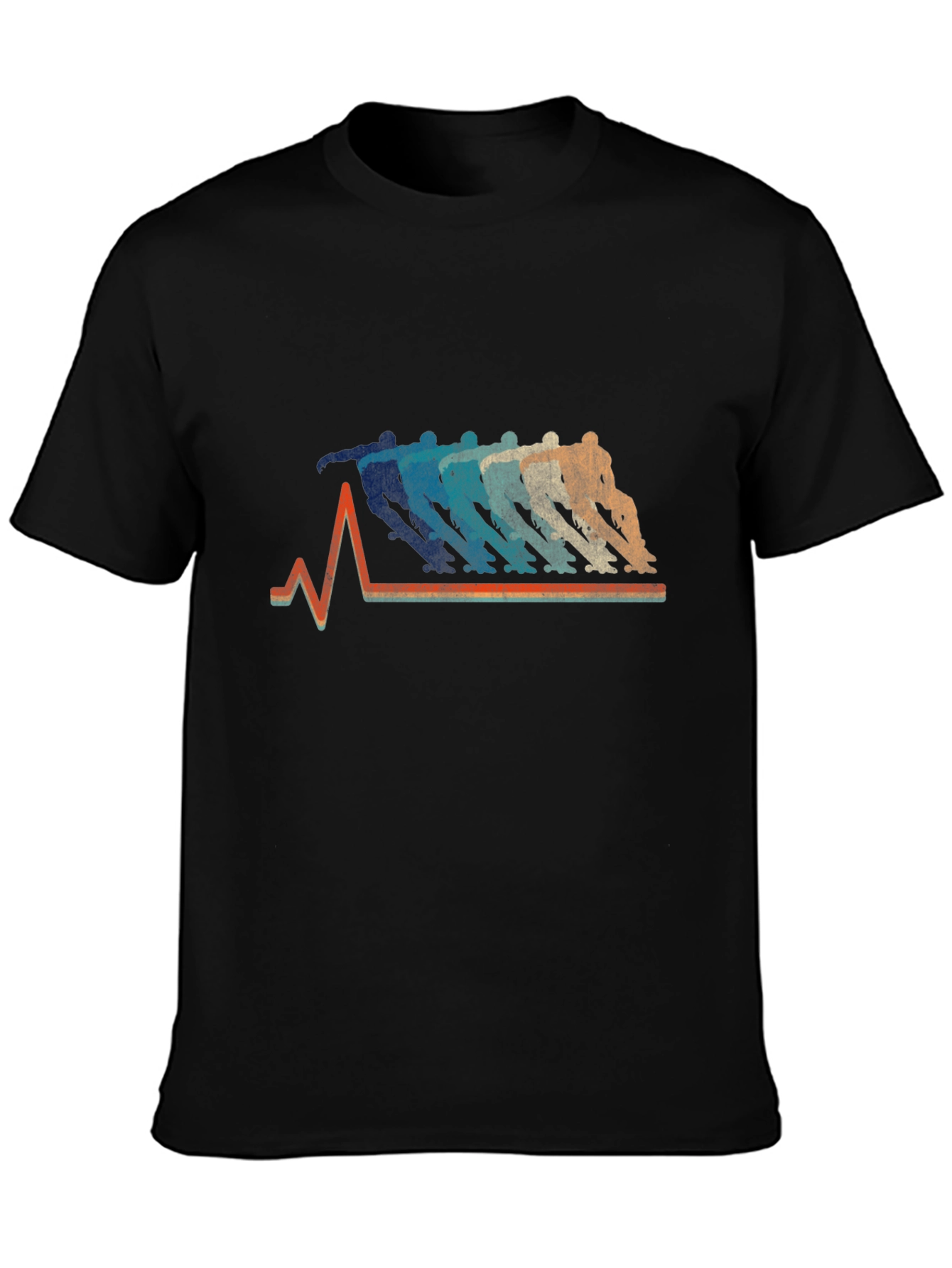 Skateboard Heartbeat Graphic T-Shirt