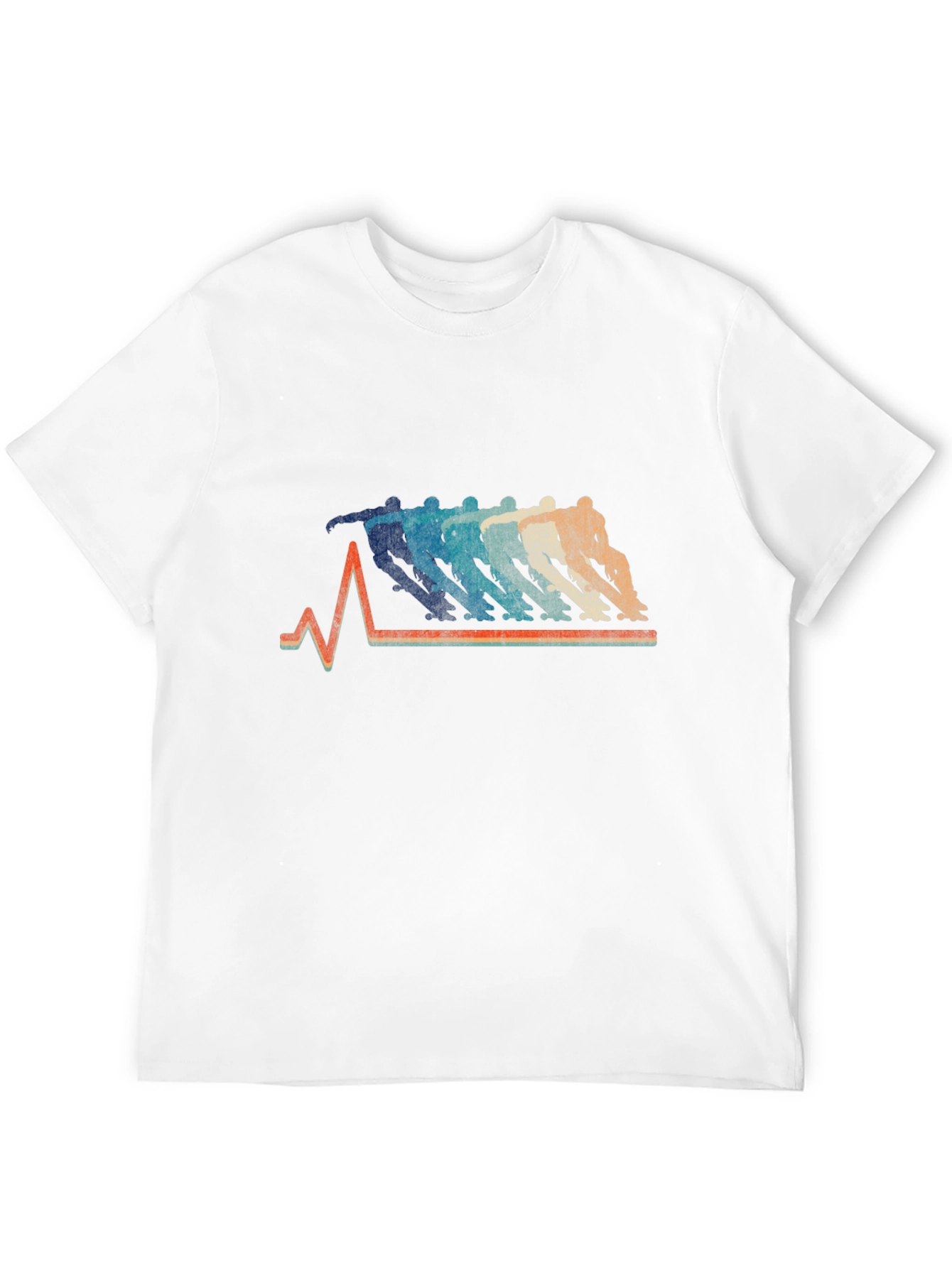 Skateboard Heartbeat Graphic T-Shirt