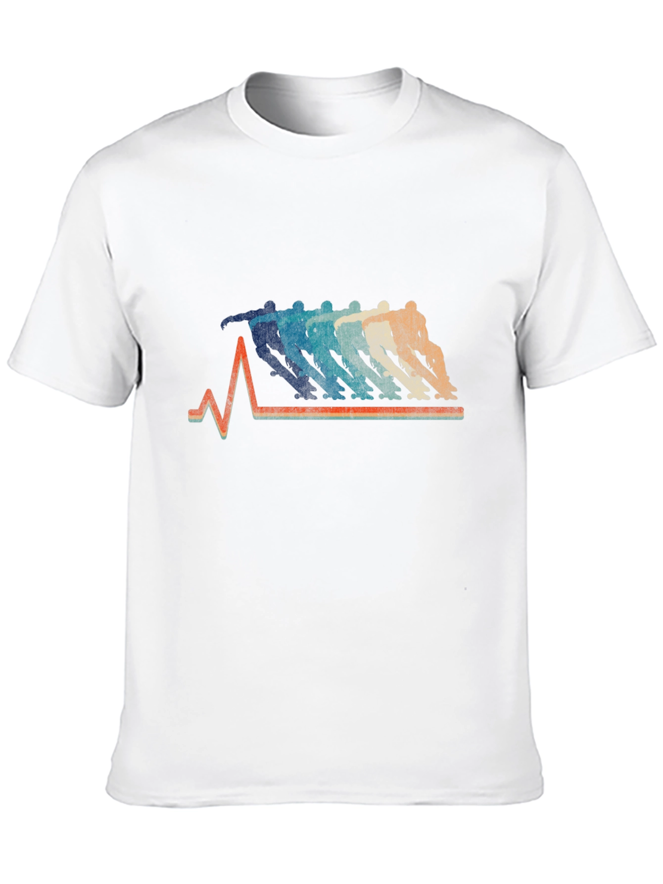 Skateboard Heartbeat Graphic T-Shirt