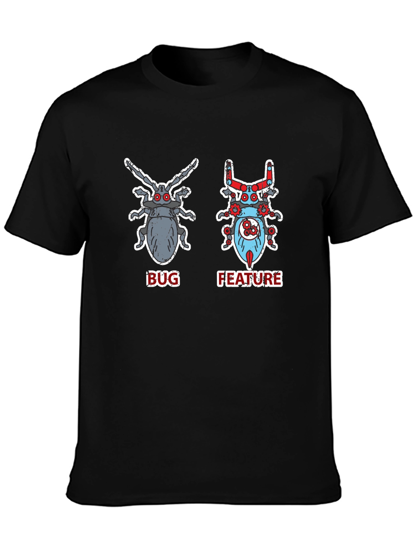 Bug vs. Feature T-Shirt - Programmer Humor Tee