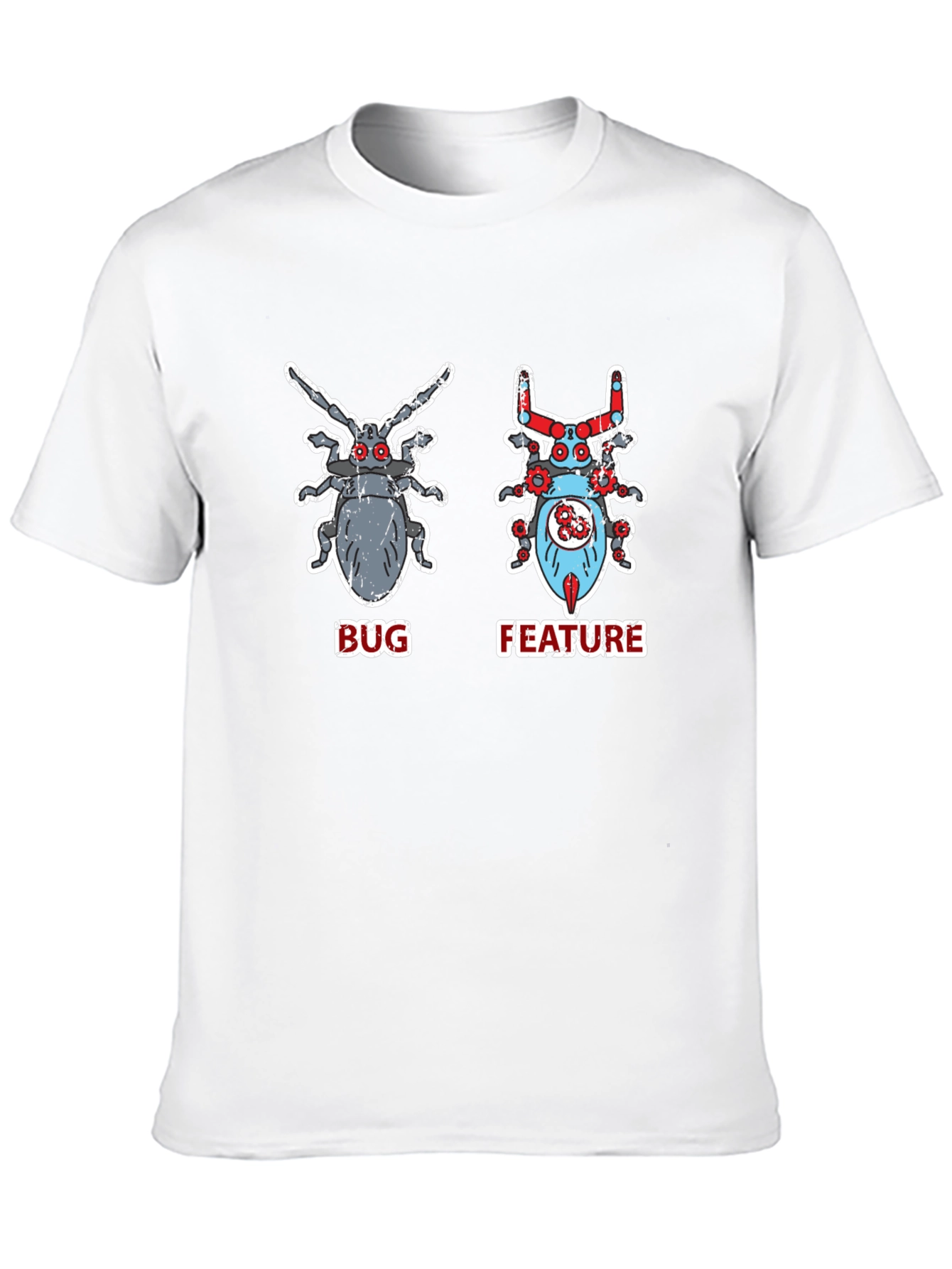 Bug vs. Feature T-Shirt - Programmer Humor Tee