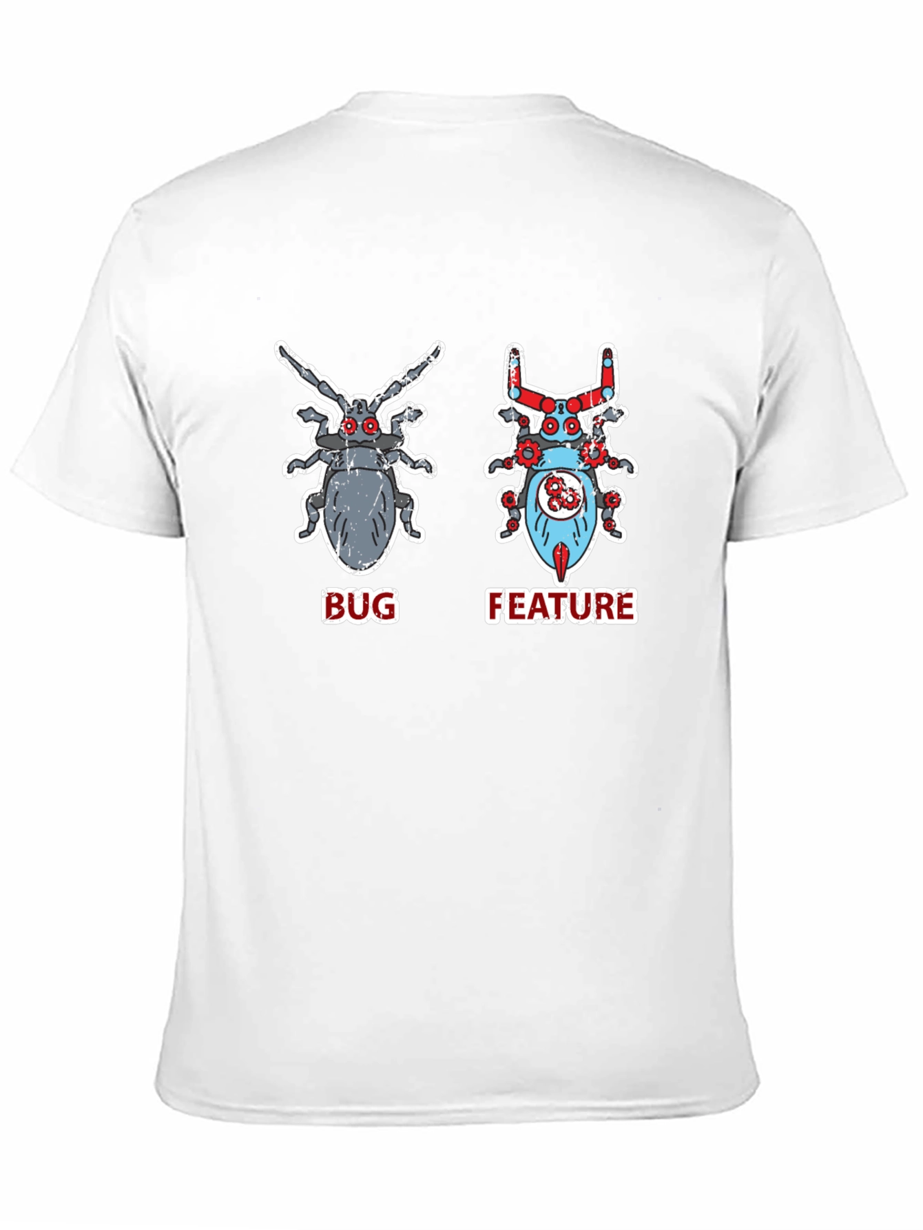 Bug vs. Feature T-Shirt - Programmer Humor Tee