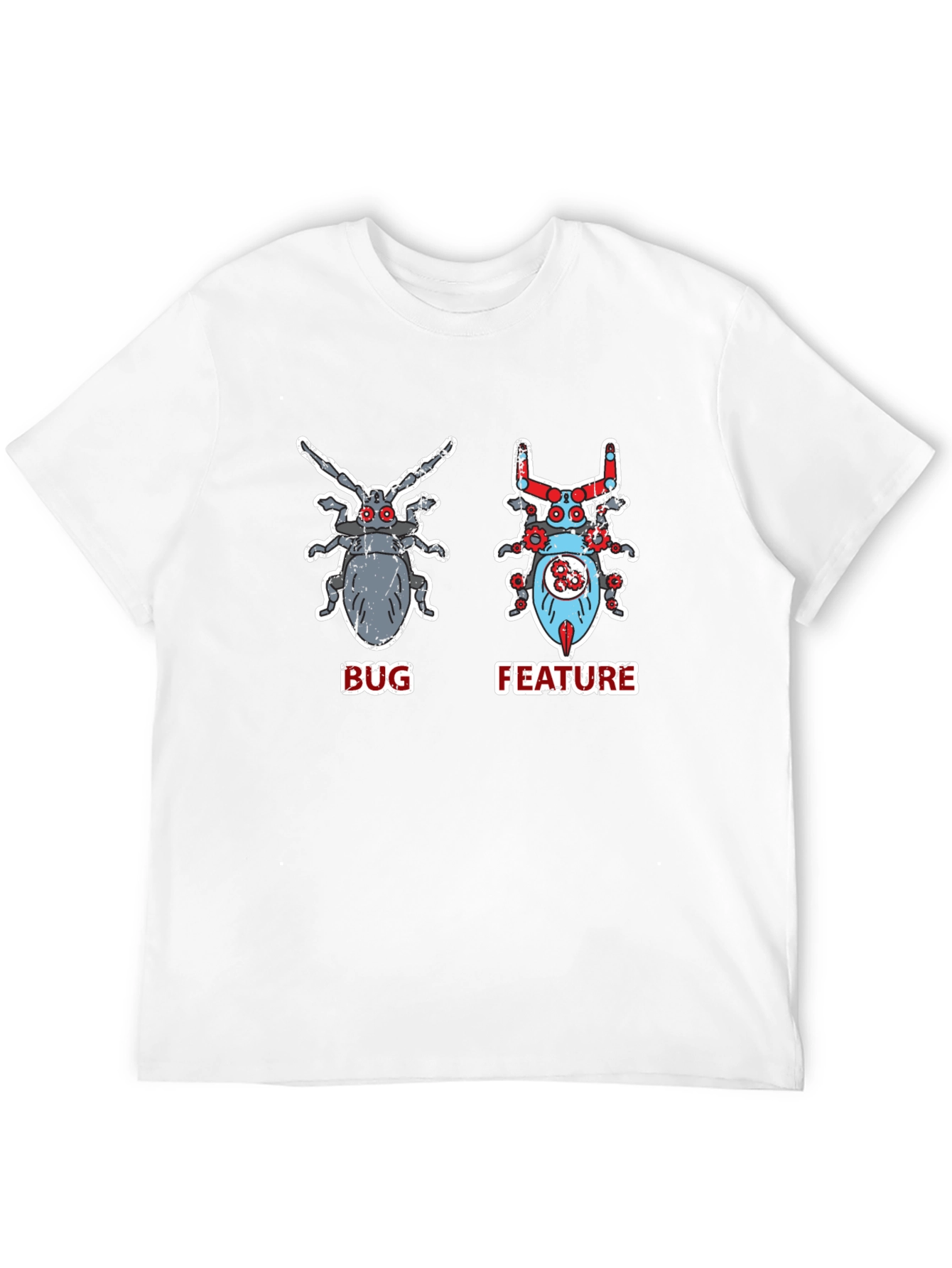 Bug vs. Feature T-Shirt - Programmer Humor Tee
