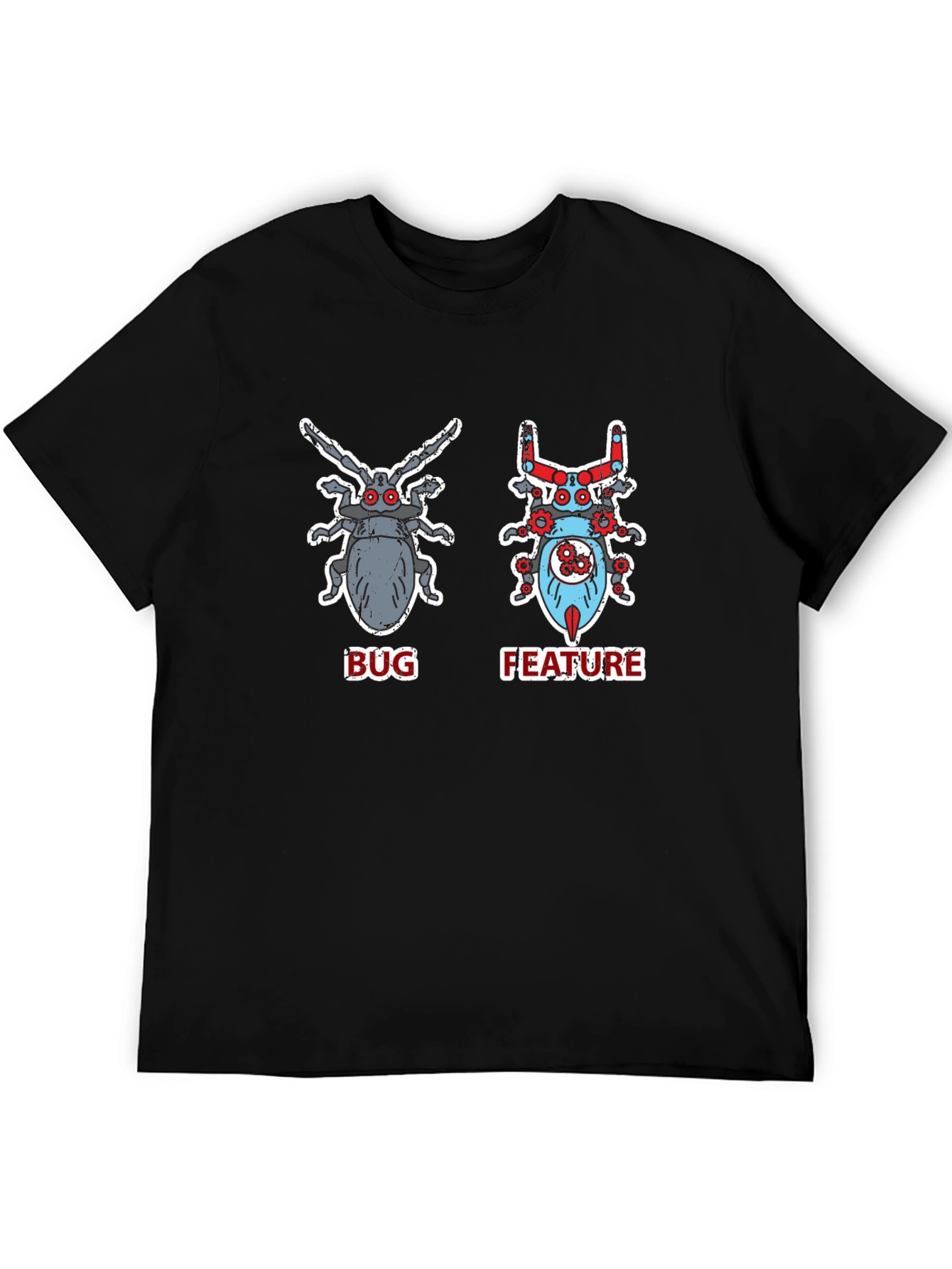 Bug vs. Feature T-Shirt - Programmer Humor Tee
