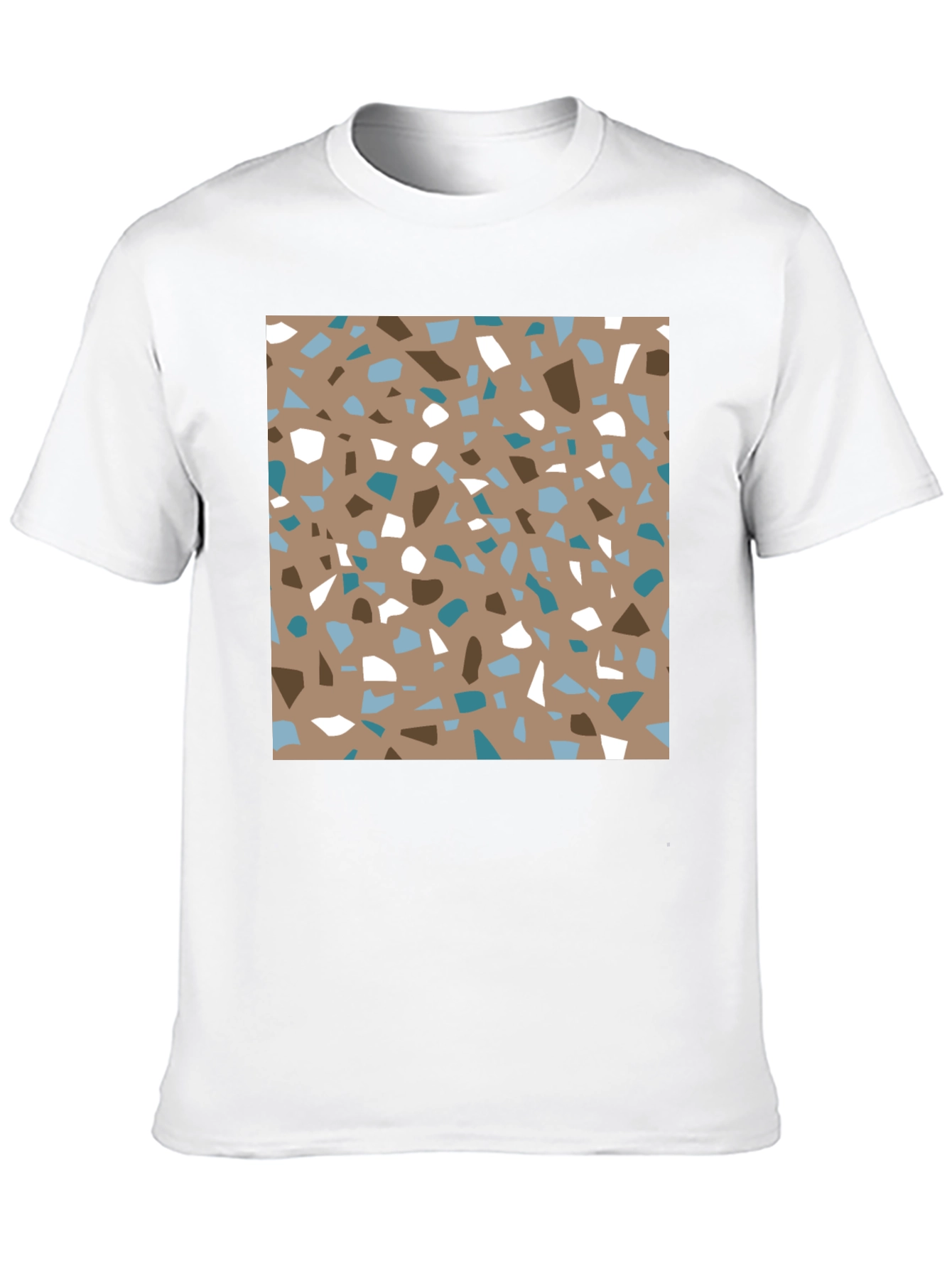 Terrazzo Print Tee - Modern Graphic Design T-Shirt