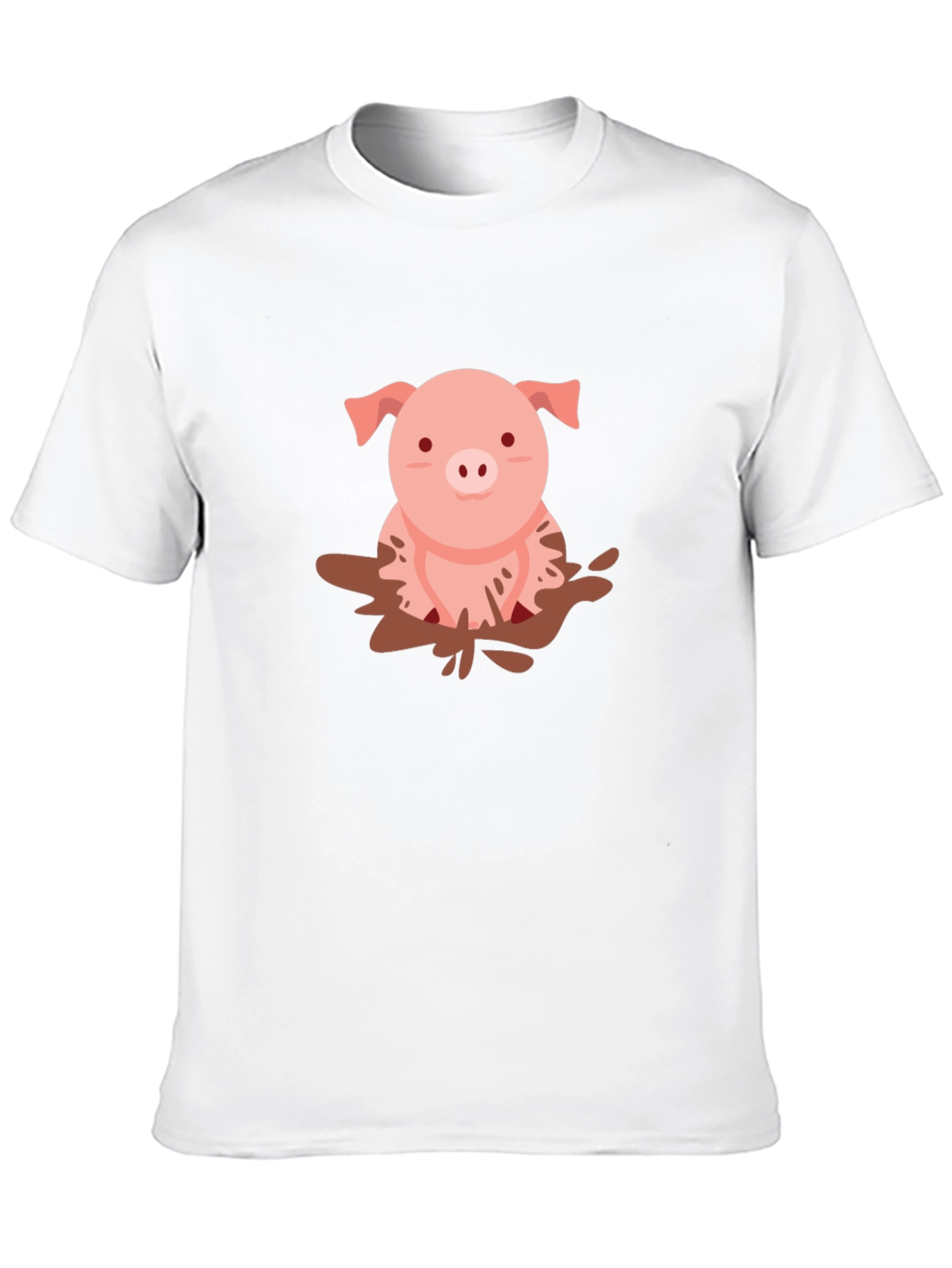 Pig in Mud T-Shirt - Cute Animal Tee
