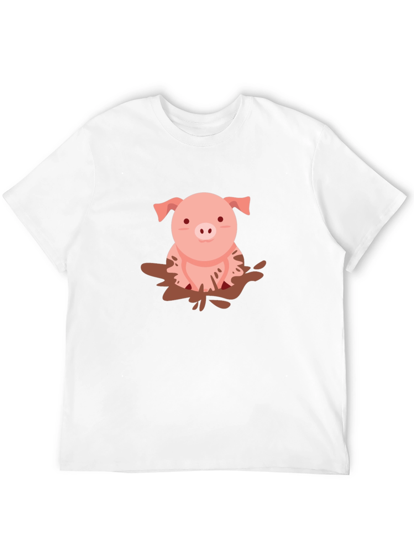 Pig in Mud T-Shirt - Cute Animal Tee