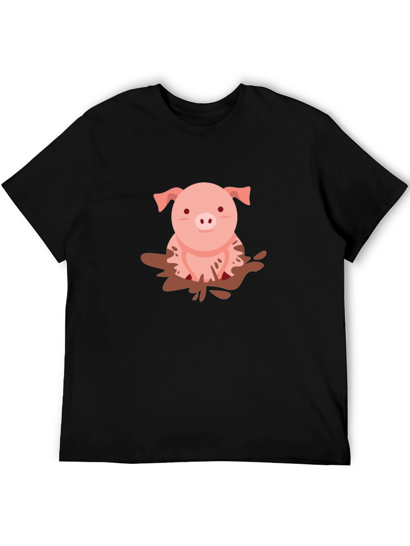 Pig in Mud T-Shirt - Cute Animal Tee