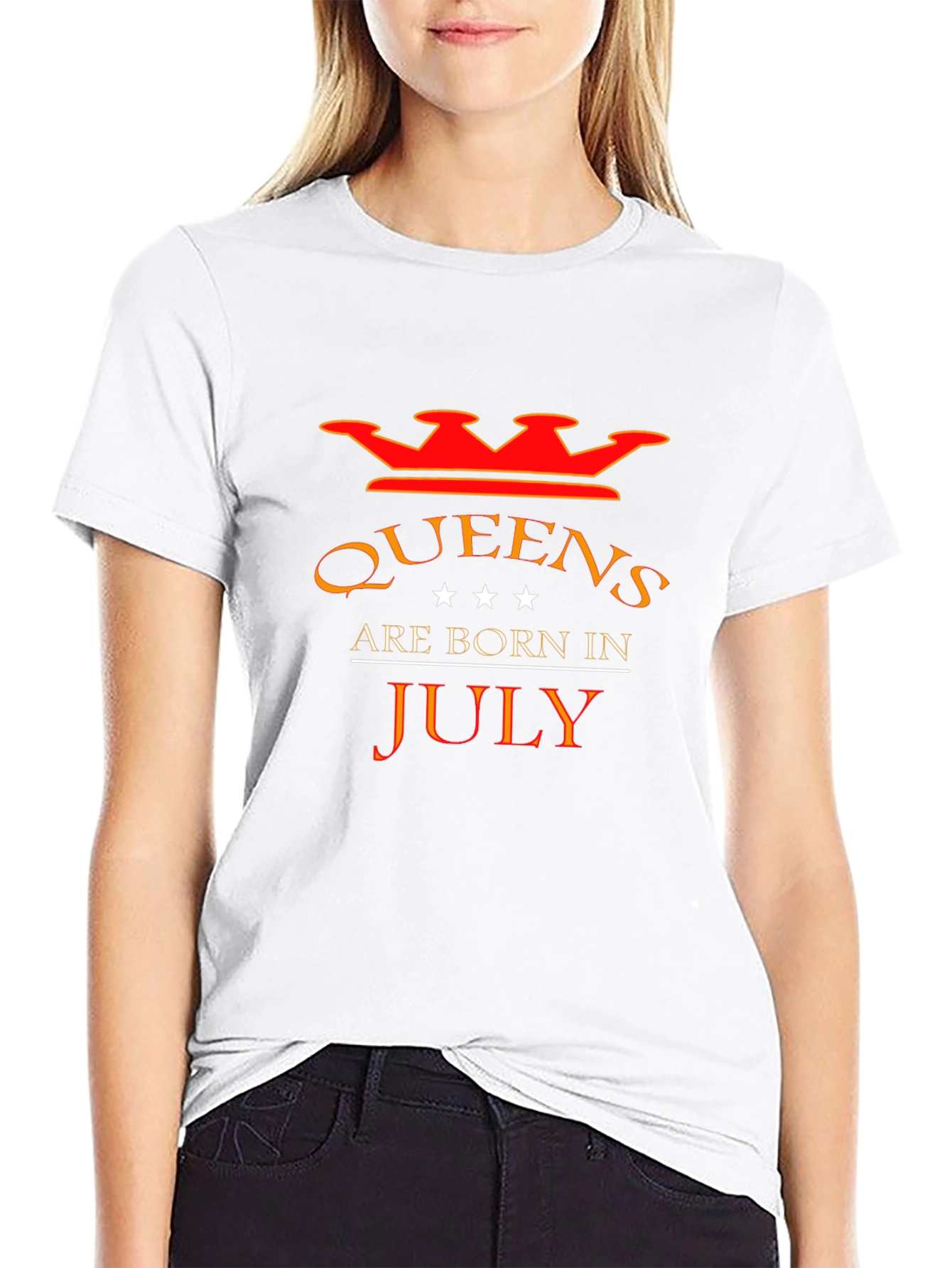 Queens Born in July Black T-Shirt