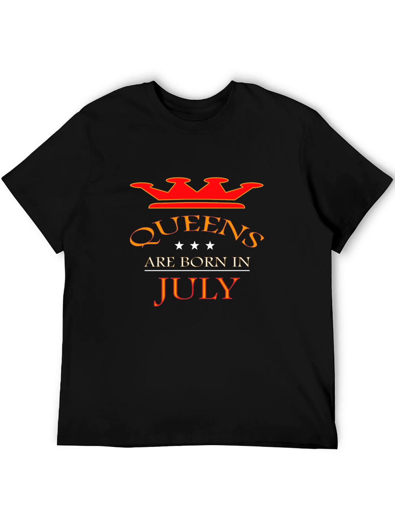 Queens Born in July Black T-Shirt
