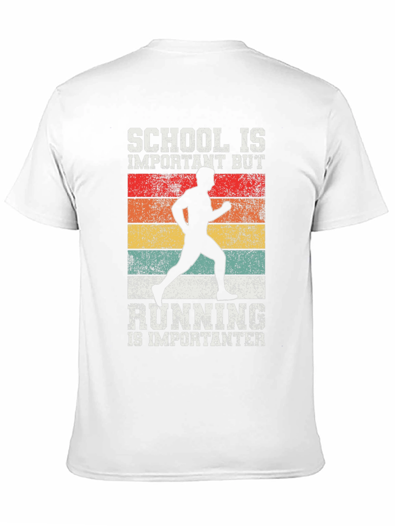 Funny Runner T-Shirt - School vs Running
