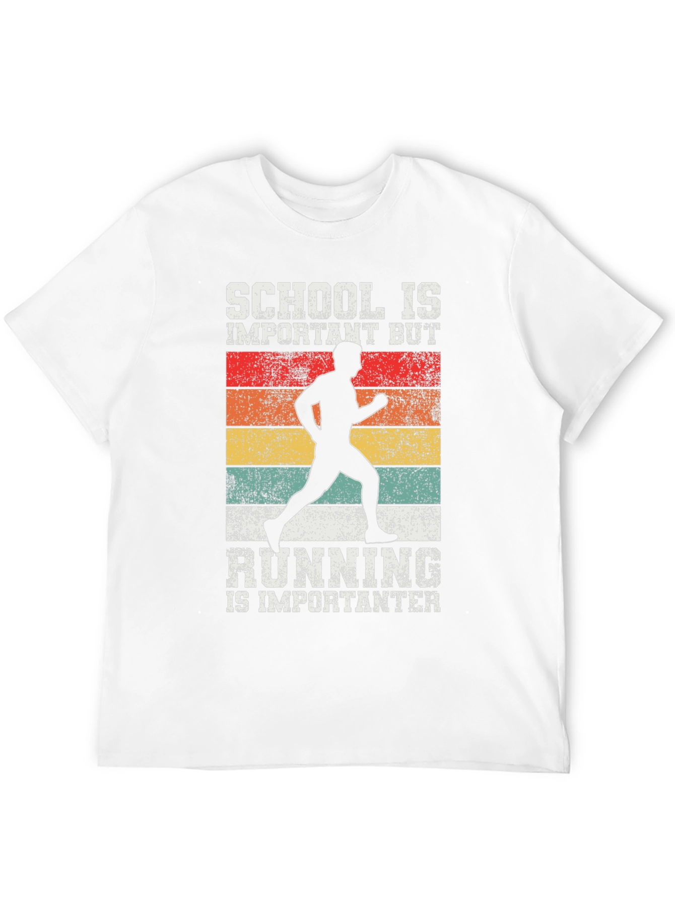 Funny Runner T-Shirt - School vs Running