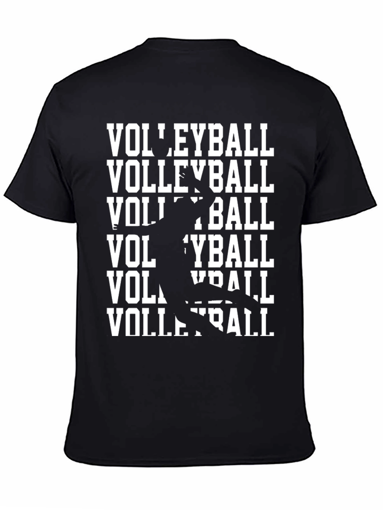 Volleyball Graphic T-Shirt - Sporty Black Tee