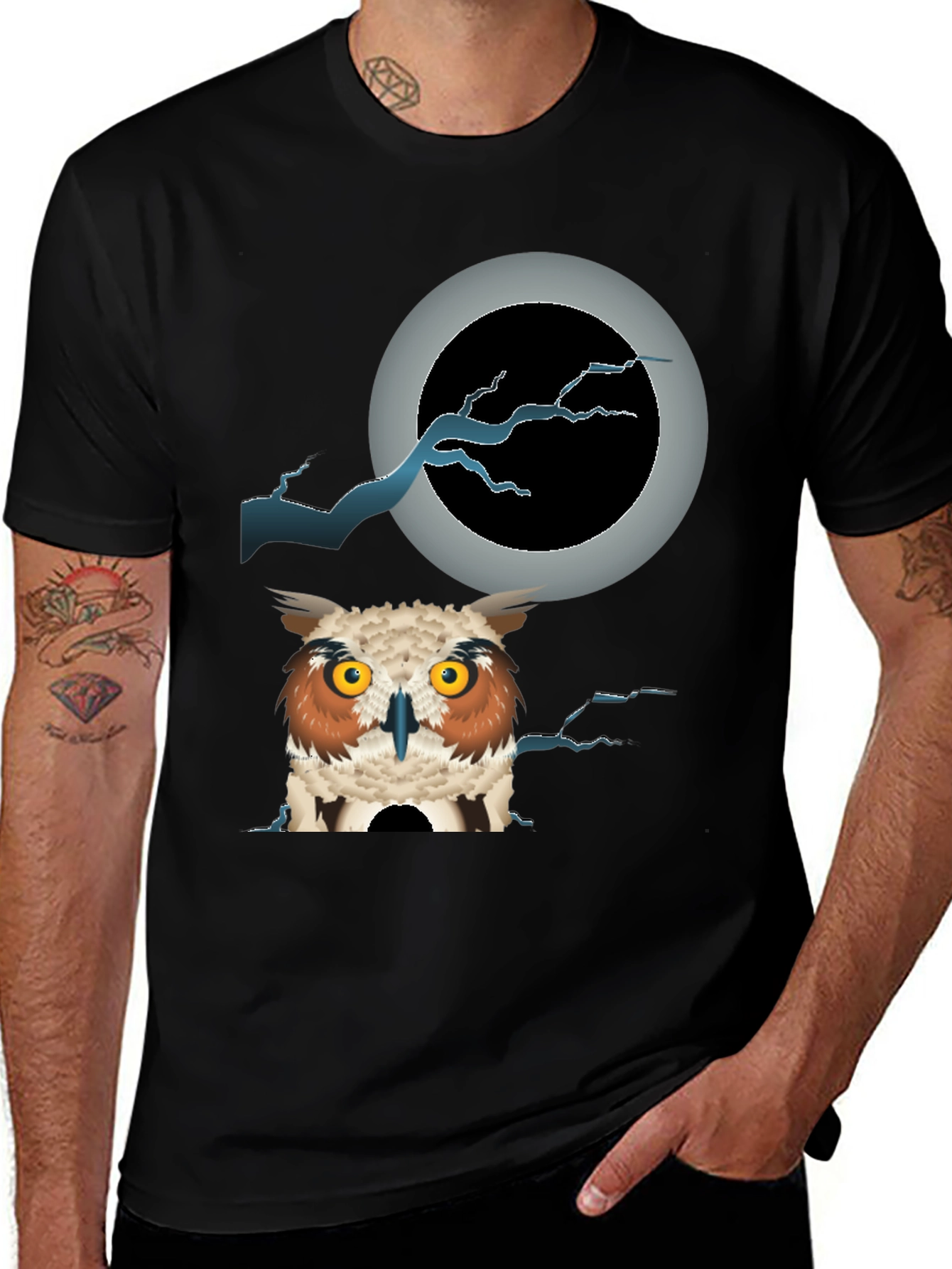 Owl Moon T-Shirt - Unique Graphic Tee