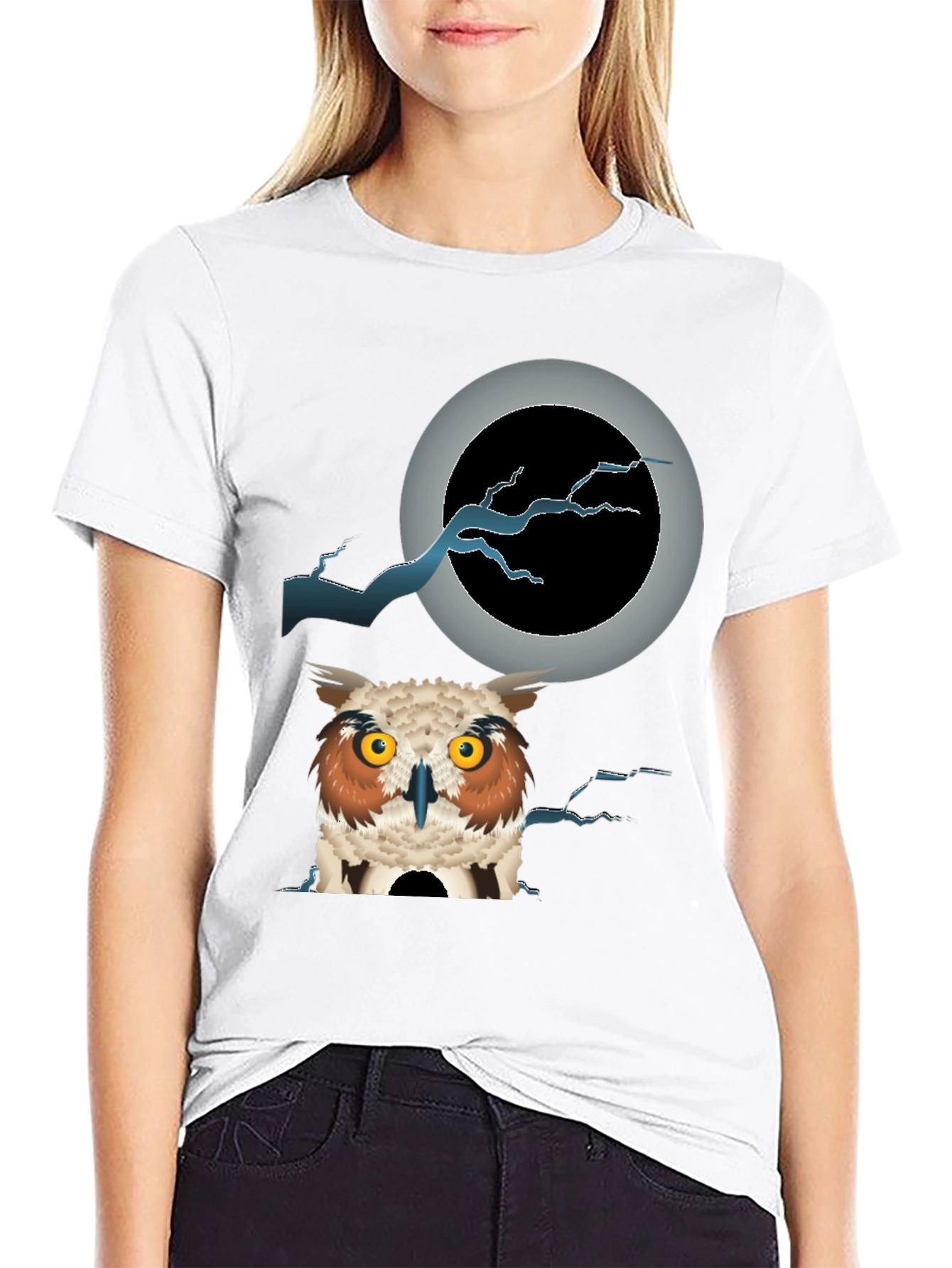 Owl Moon T-Shirt - Unique Graphic Tee
