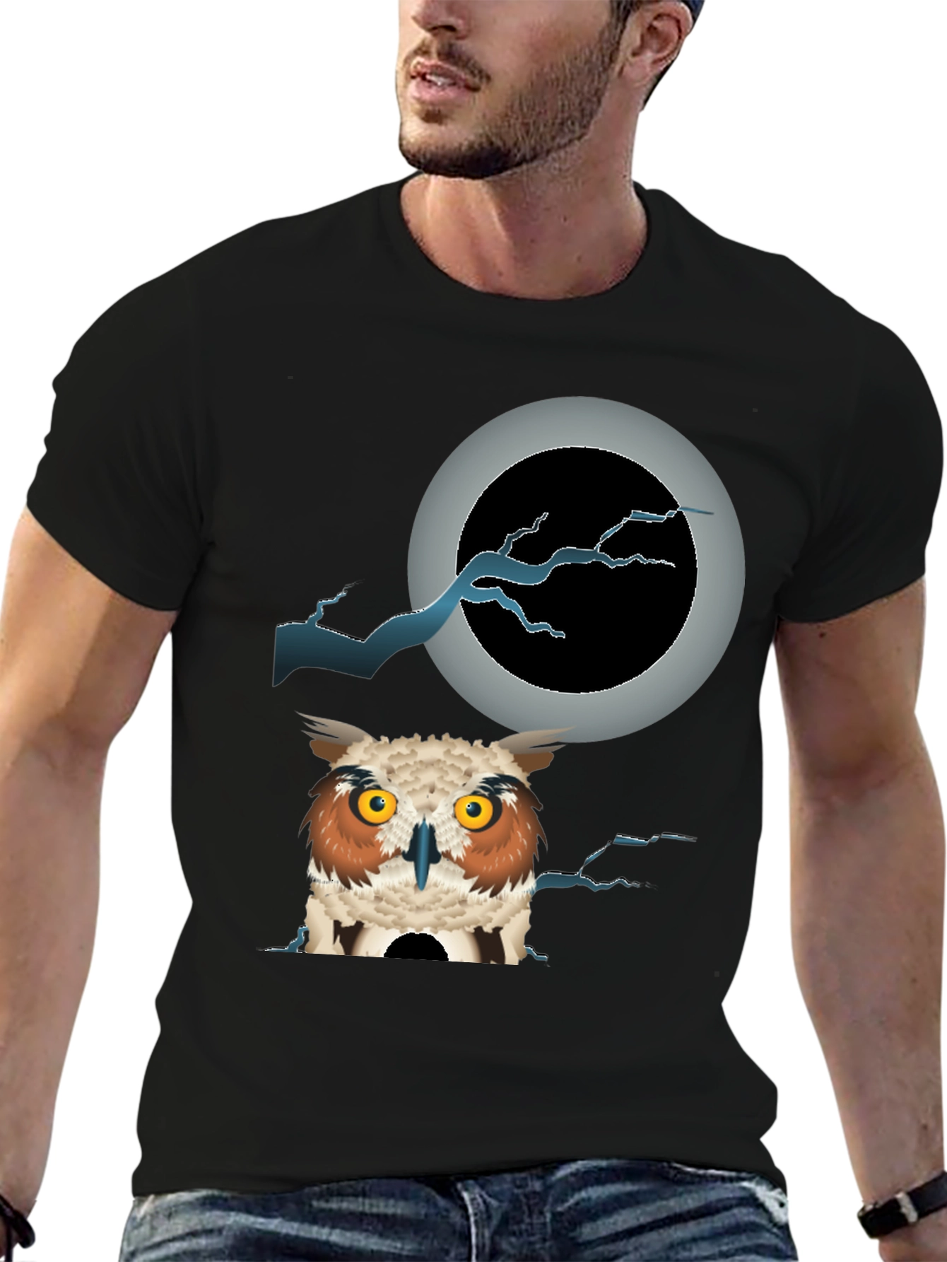 Owl Moon T-Shirt - Unique Graphic Tee