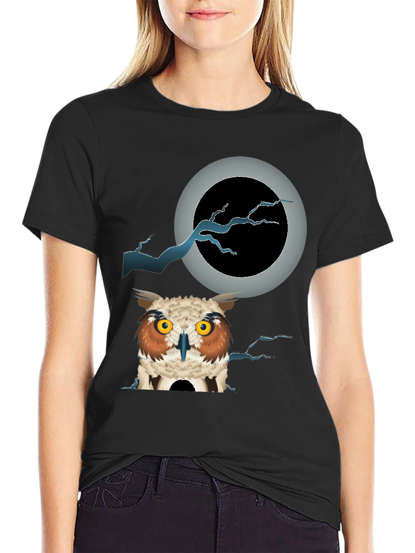 Owl Moon T-Shirt - Unique Graphic Tee