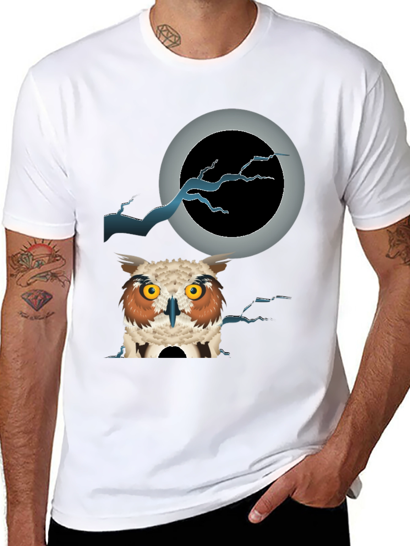 Owl Moon T-Shirt - Unique Graphic Tee