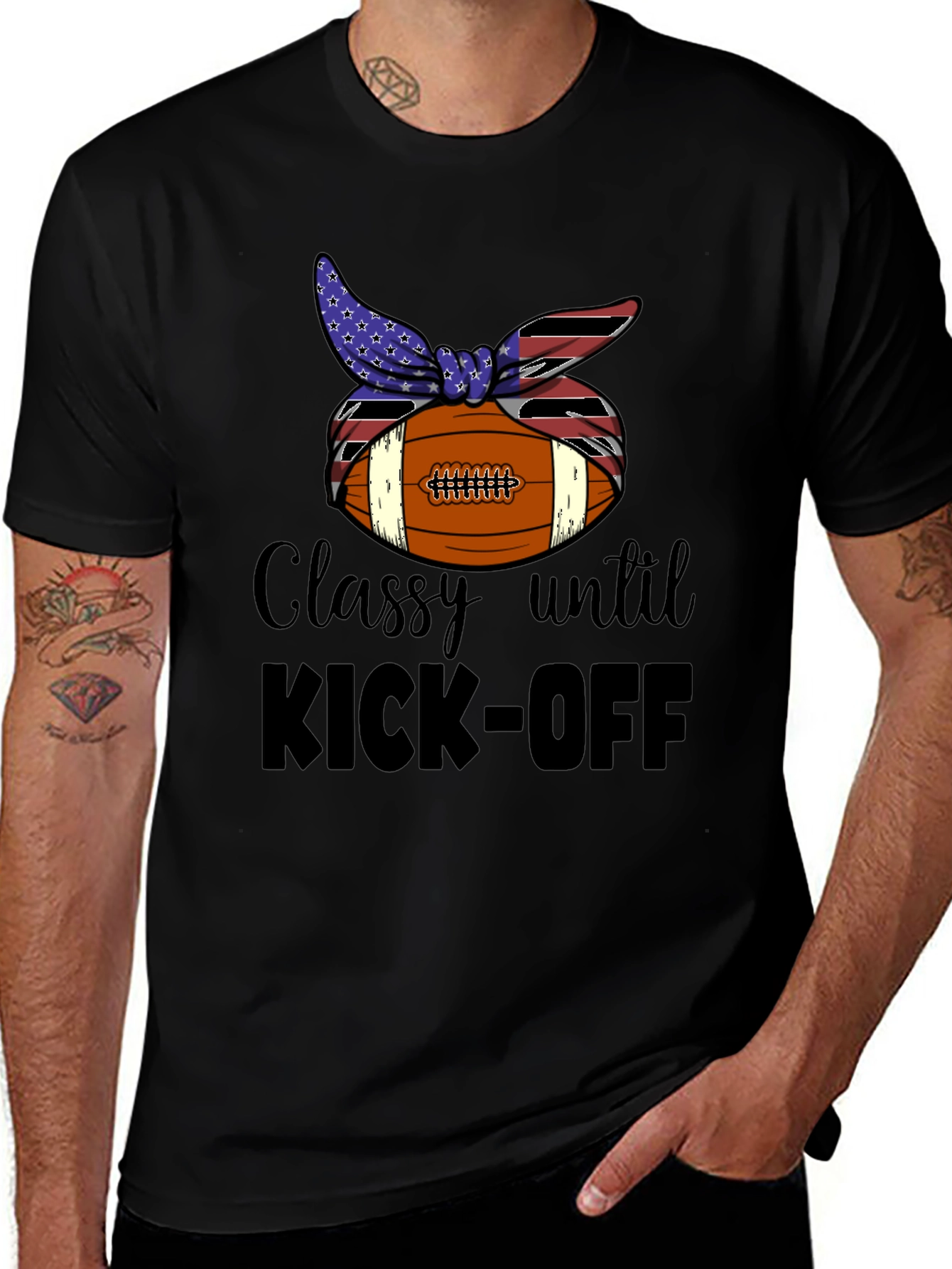 Classy Until Kick-Off Football T-Shirt