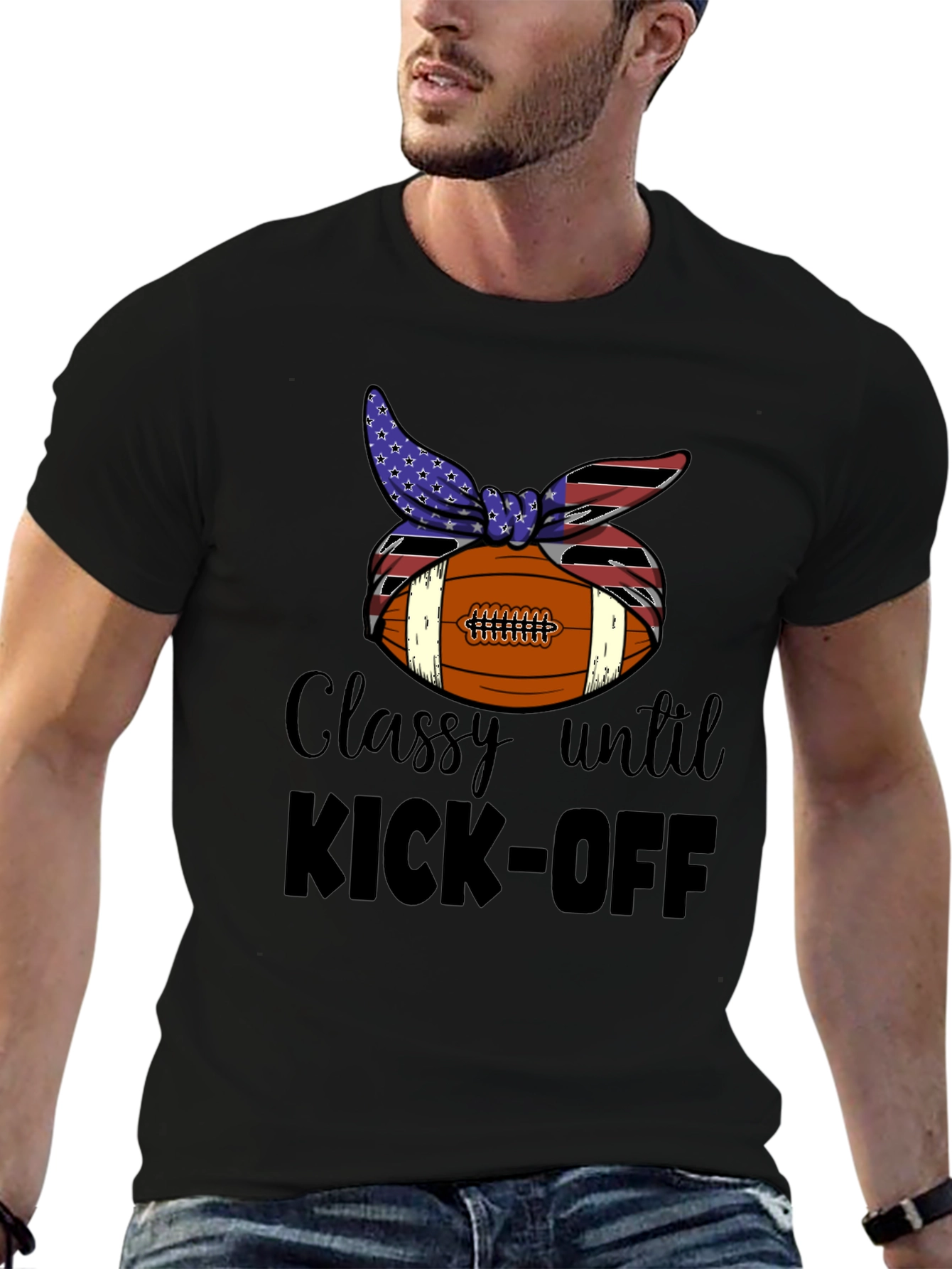 Classy Until Kick-Off Football T-Shirt