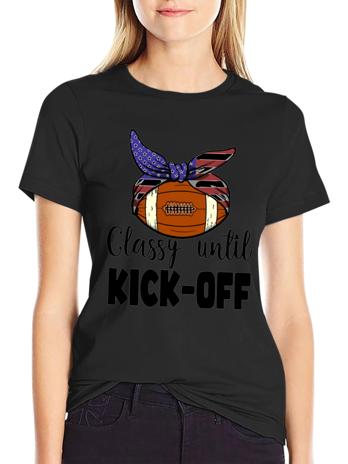 Classy Until Kick-Off Football T-Shirt