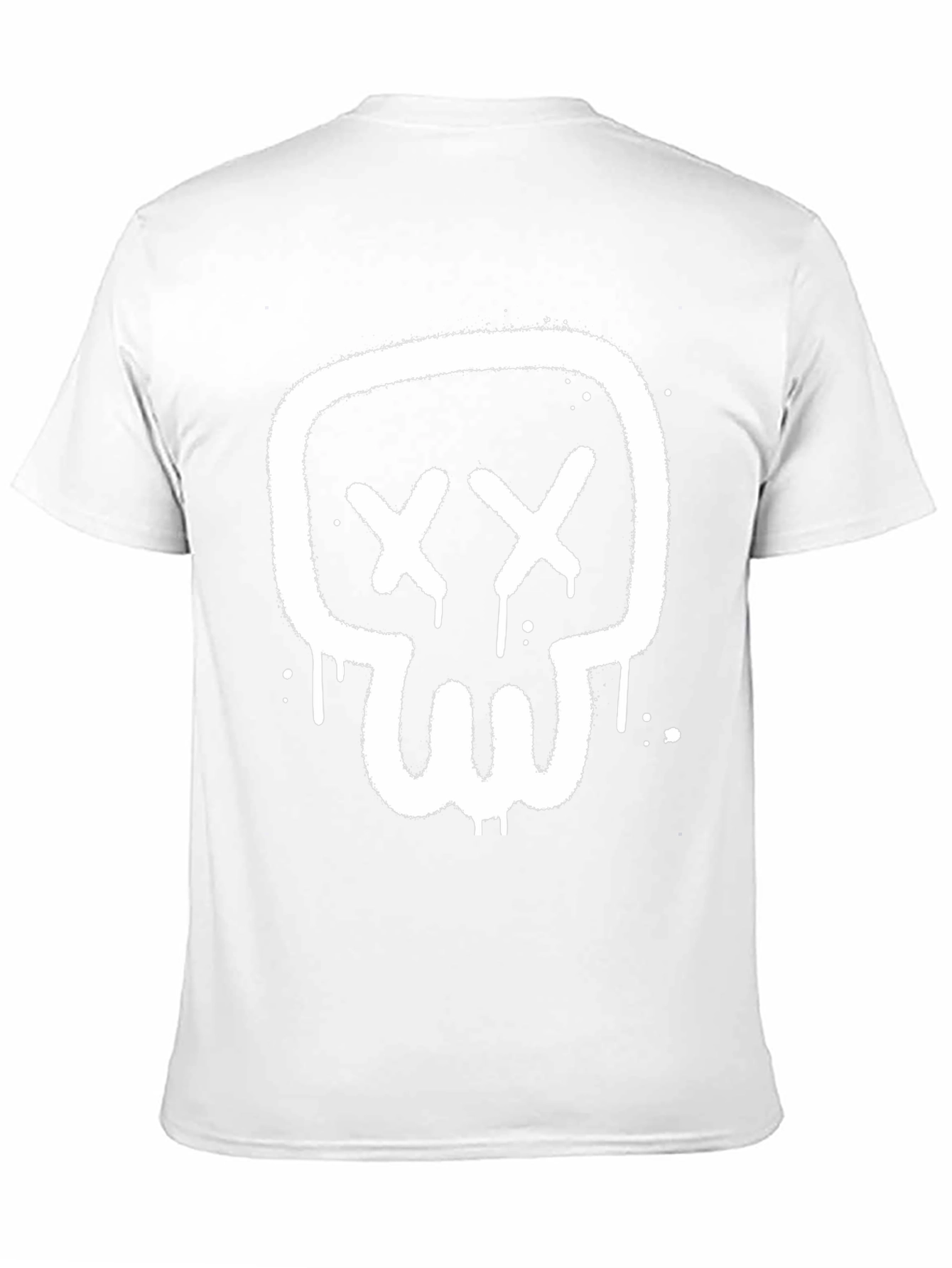 Skull Graphic Tee - Modern Spray Paint Design