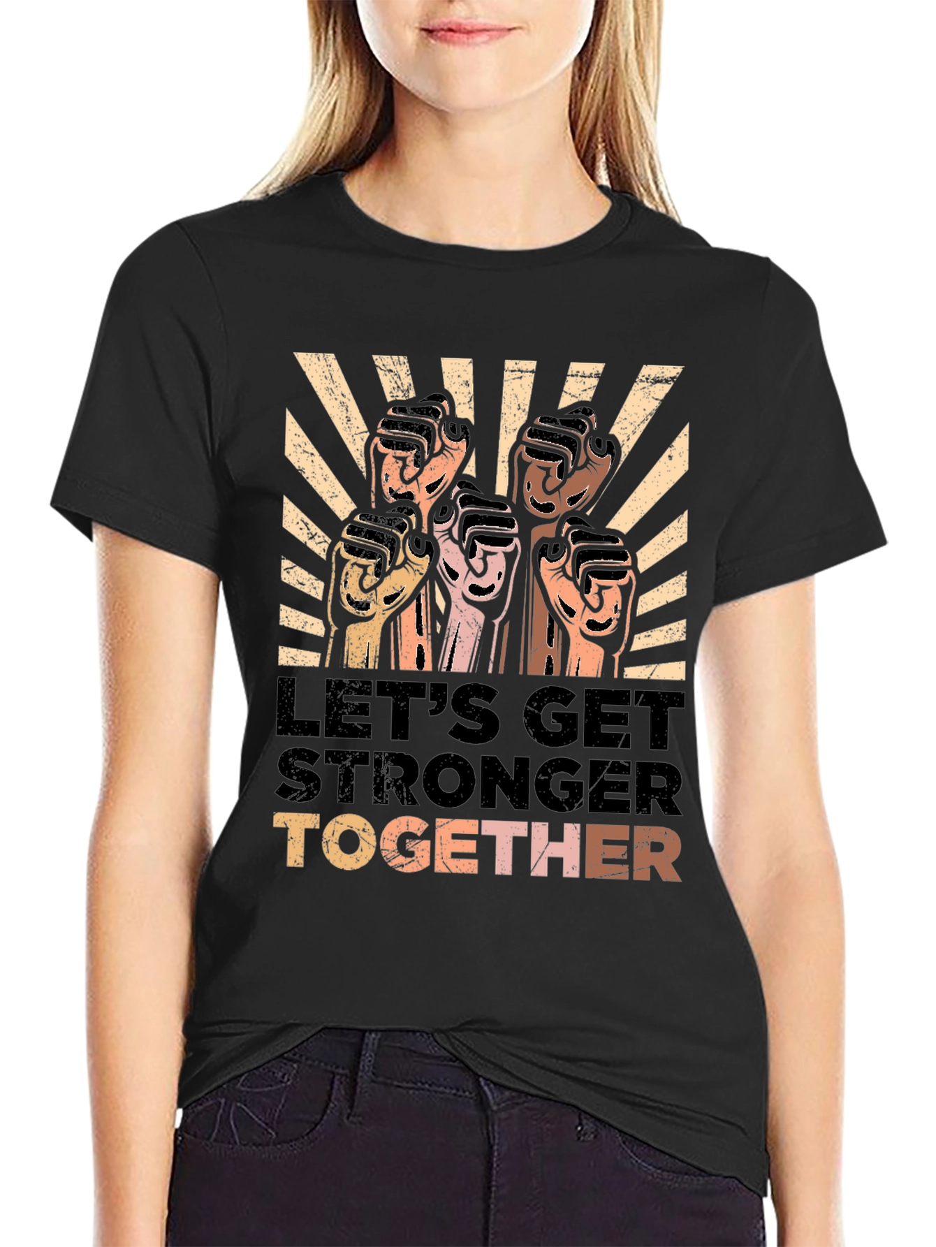 Stronger Together Graphic Tee - Unisex Crew Neck T-Shirt