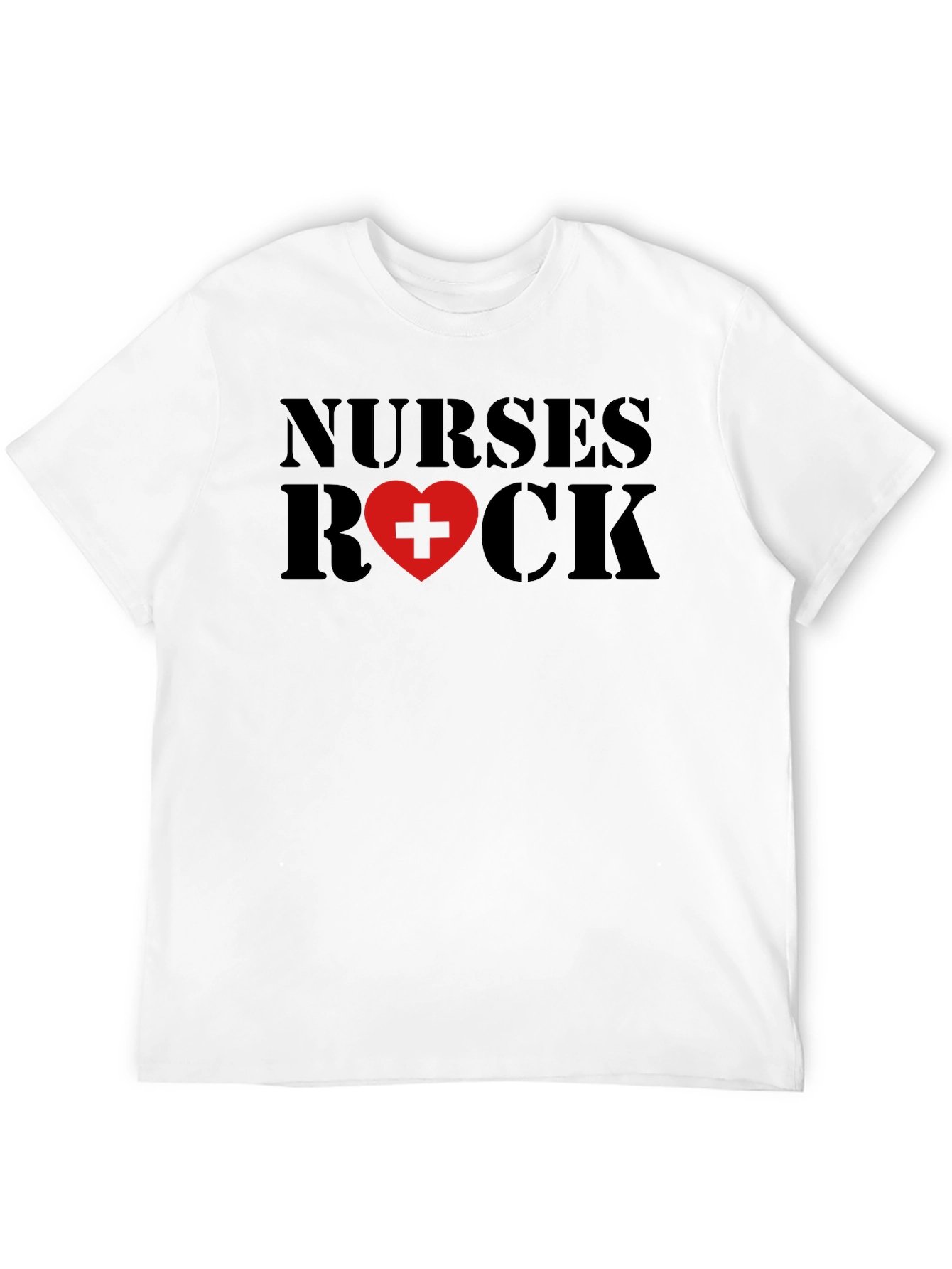 Nurses Rock Black Cotton T-Shirt