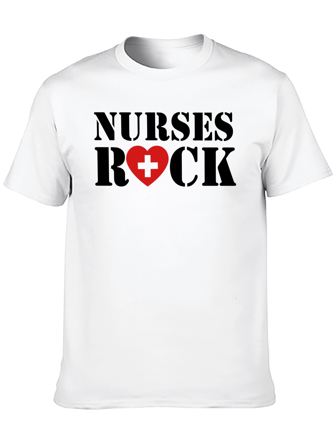 Nurses Rock Black Cotton T-Shirt