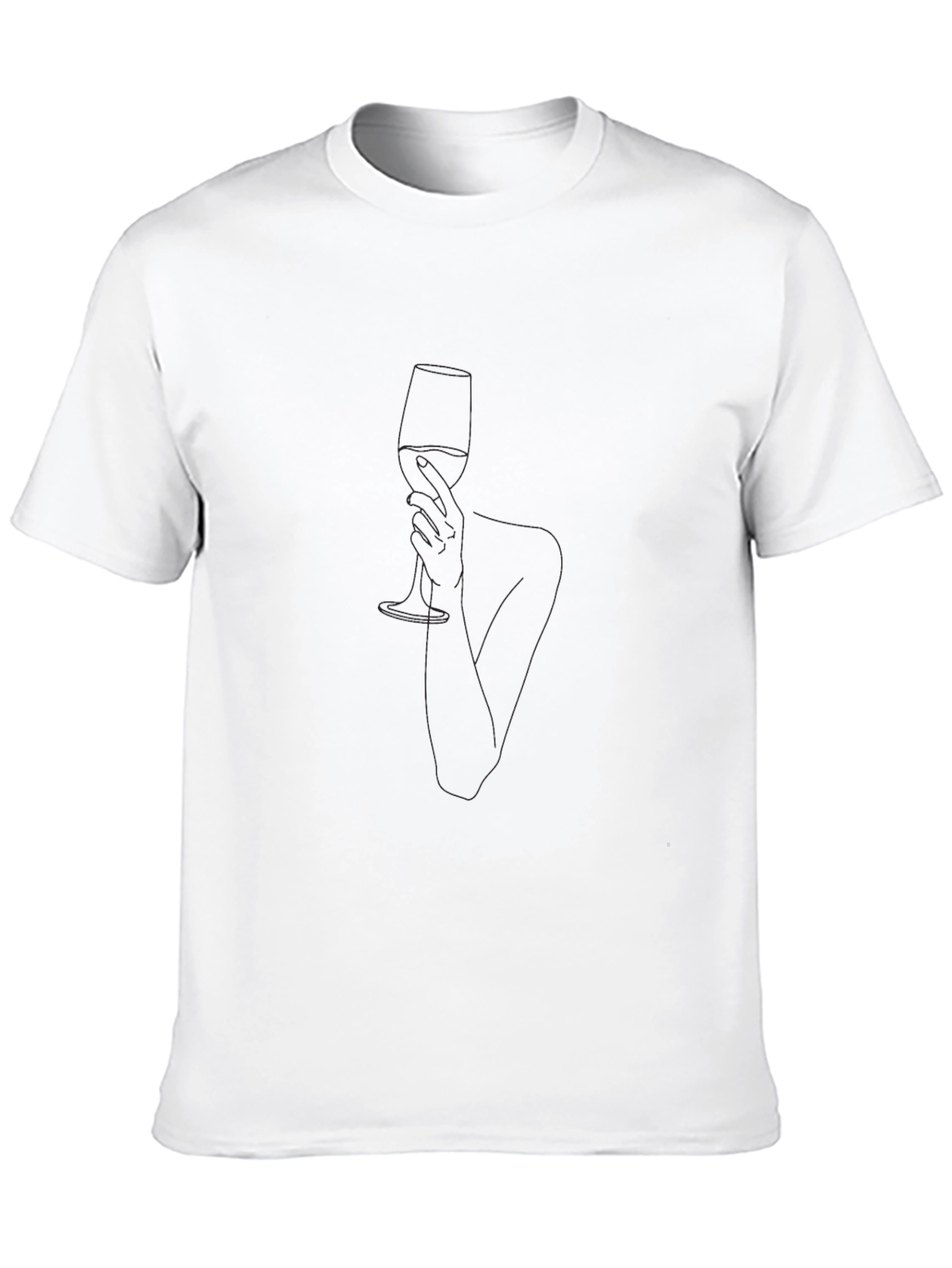 Mens Solid Black Crew Neck Short Sleeve T-Shirt