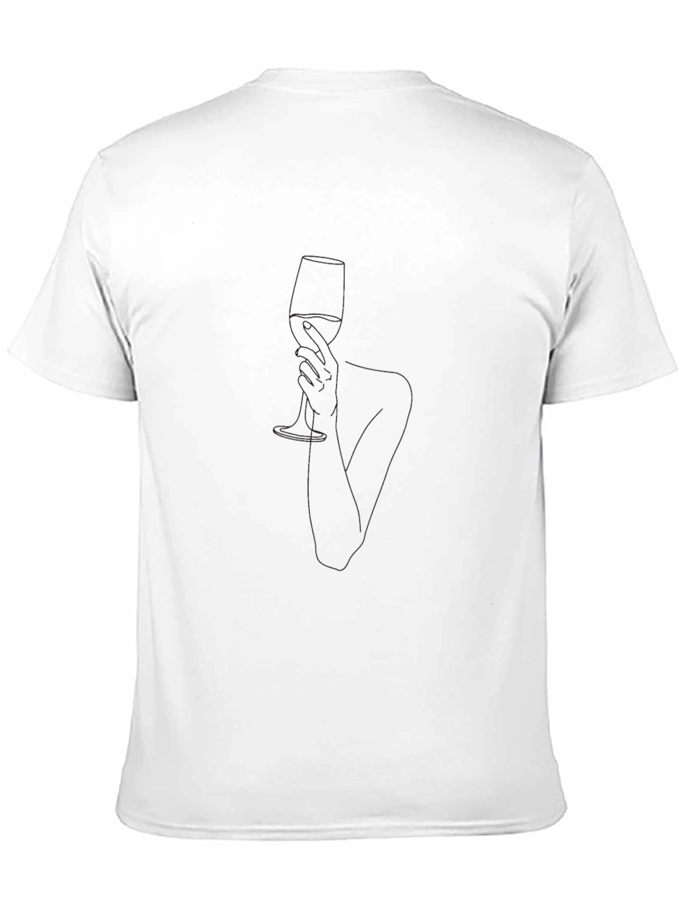 Mens Solid Black Crew Neck Short Sleeve T-Shirt