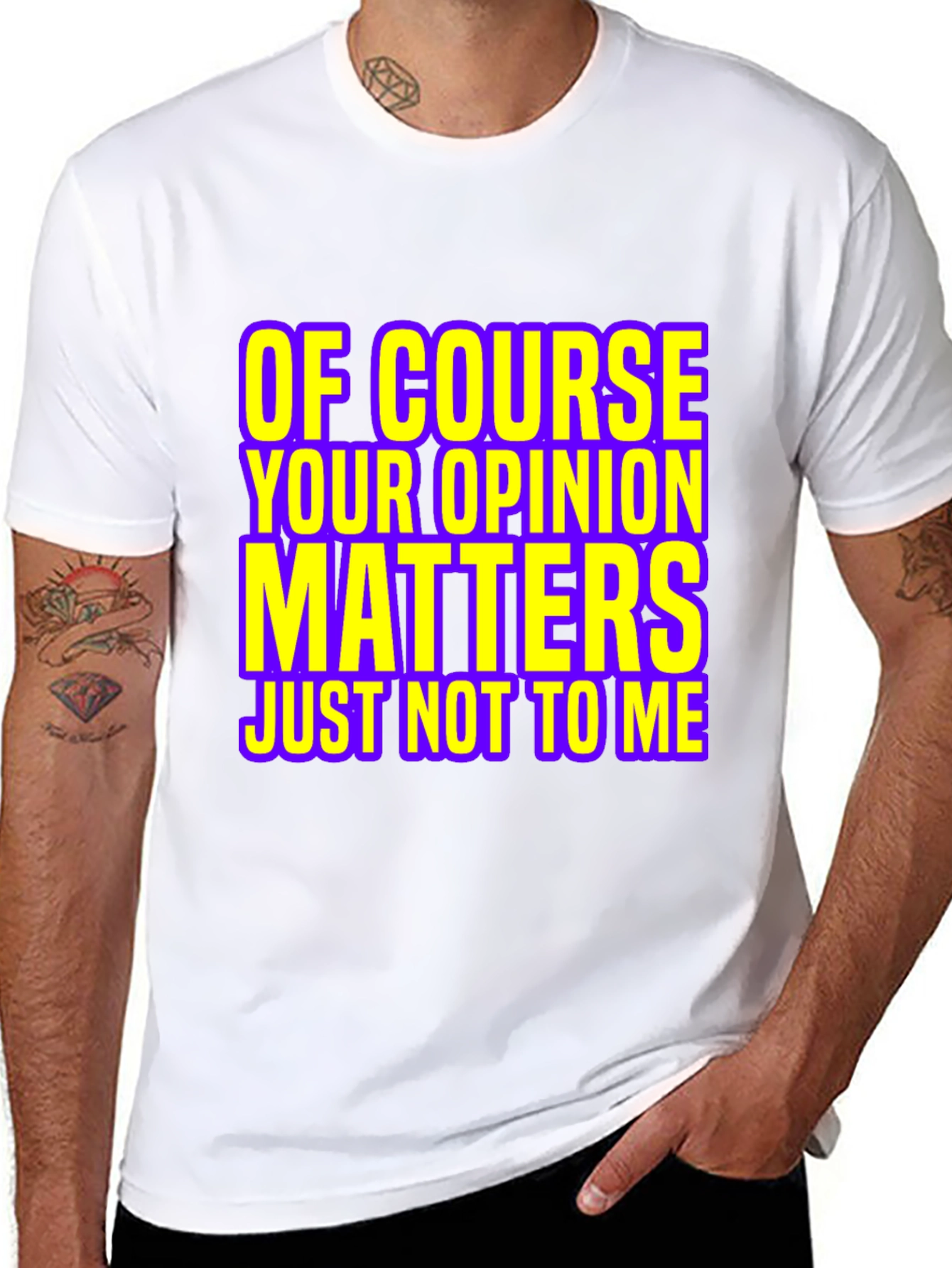 Funny Opinion Matters Graphic T-Shirt
