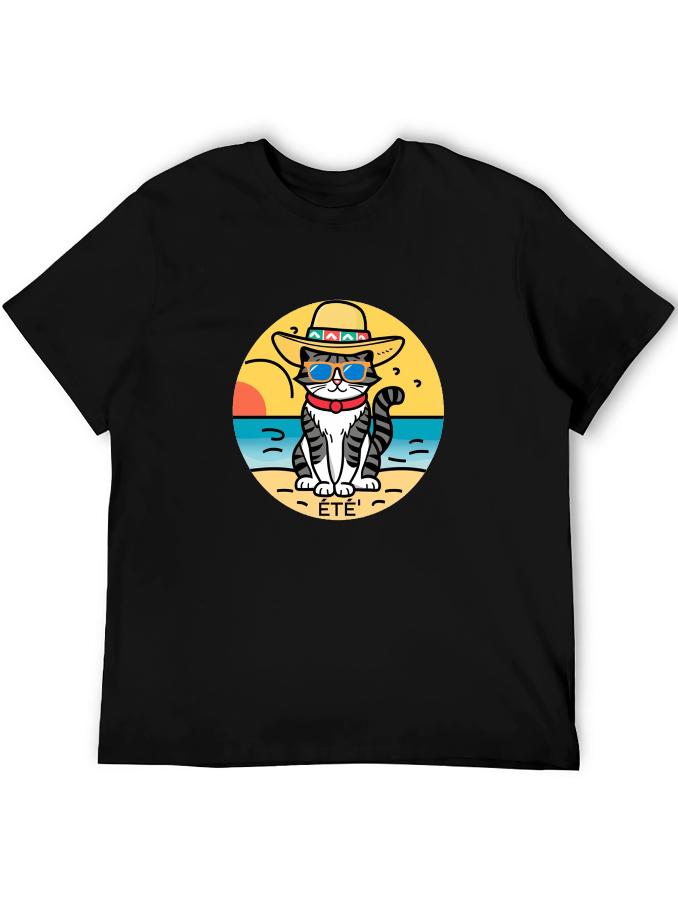Summer Cat T-Shirt - Beach Vibes