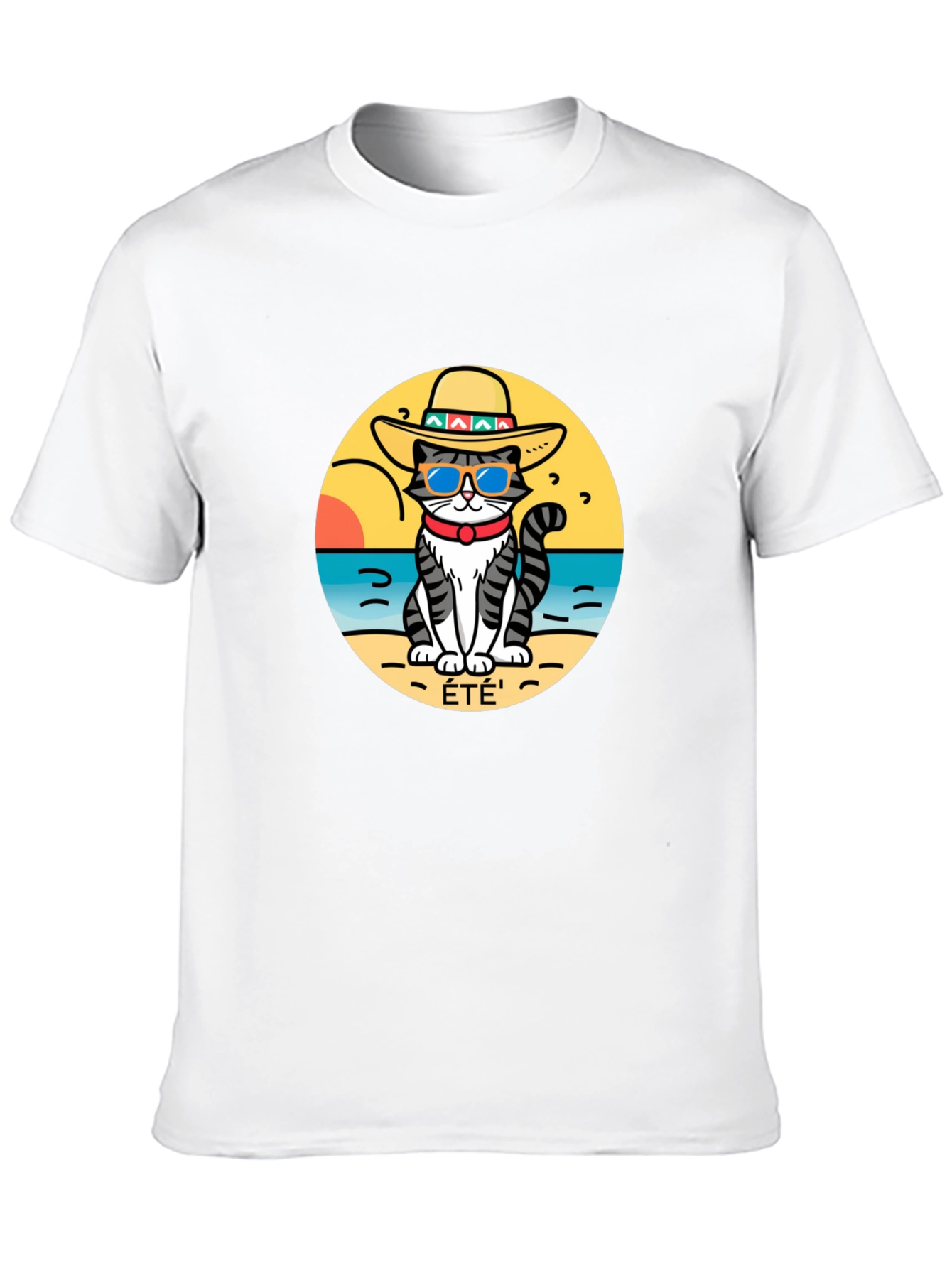 Summer Cat T-Shirt - Beach Vibes