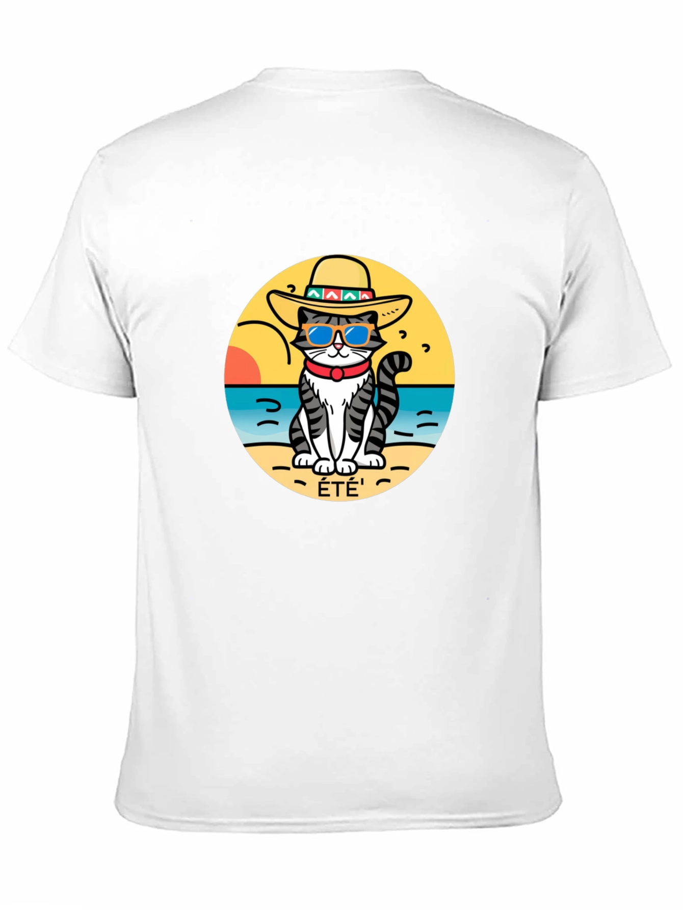 Summer Cat T-Shirt - Beach Vibes