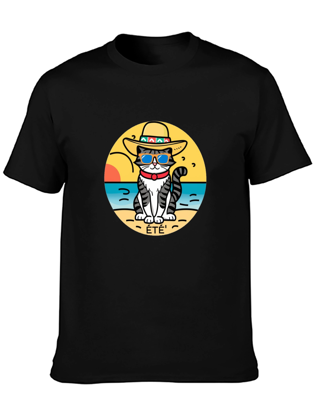 Summer Cat T-Shirt - Beach Vibes