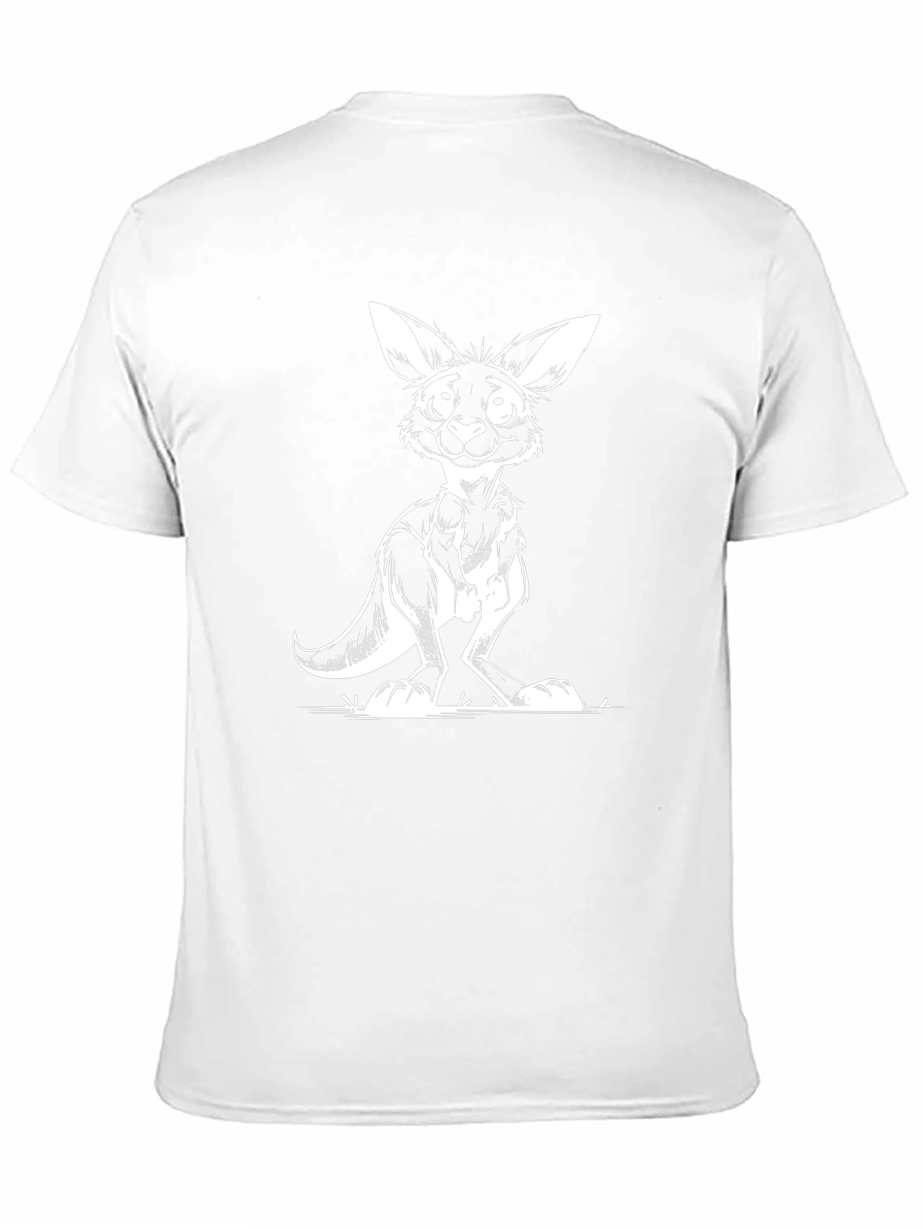 Funny Kangaroo Graphic Tee - Black Cotton T-Shirt